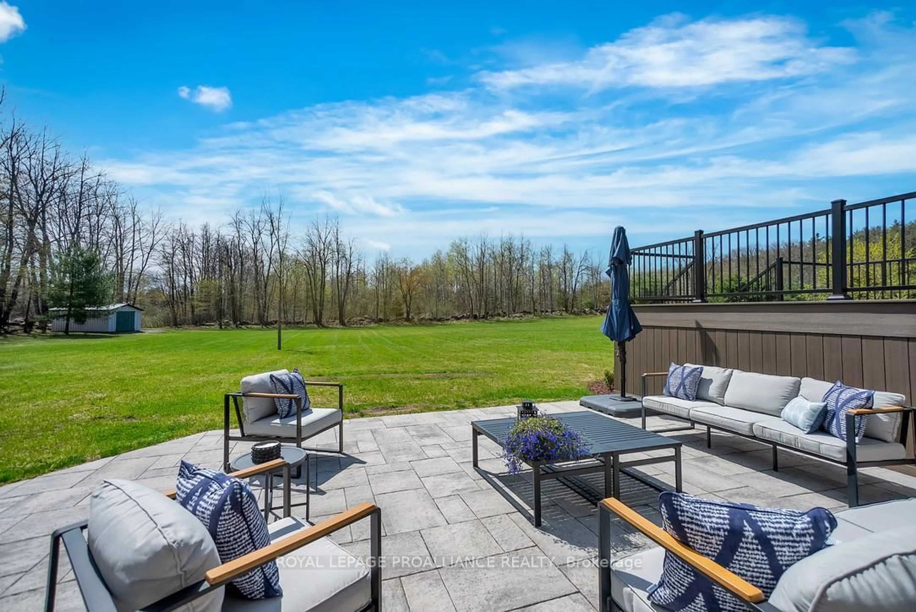 Patio, water/lake/river/ocean view for 37 Rapids Rd, Thomasburg Ontario K0K 3H0