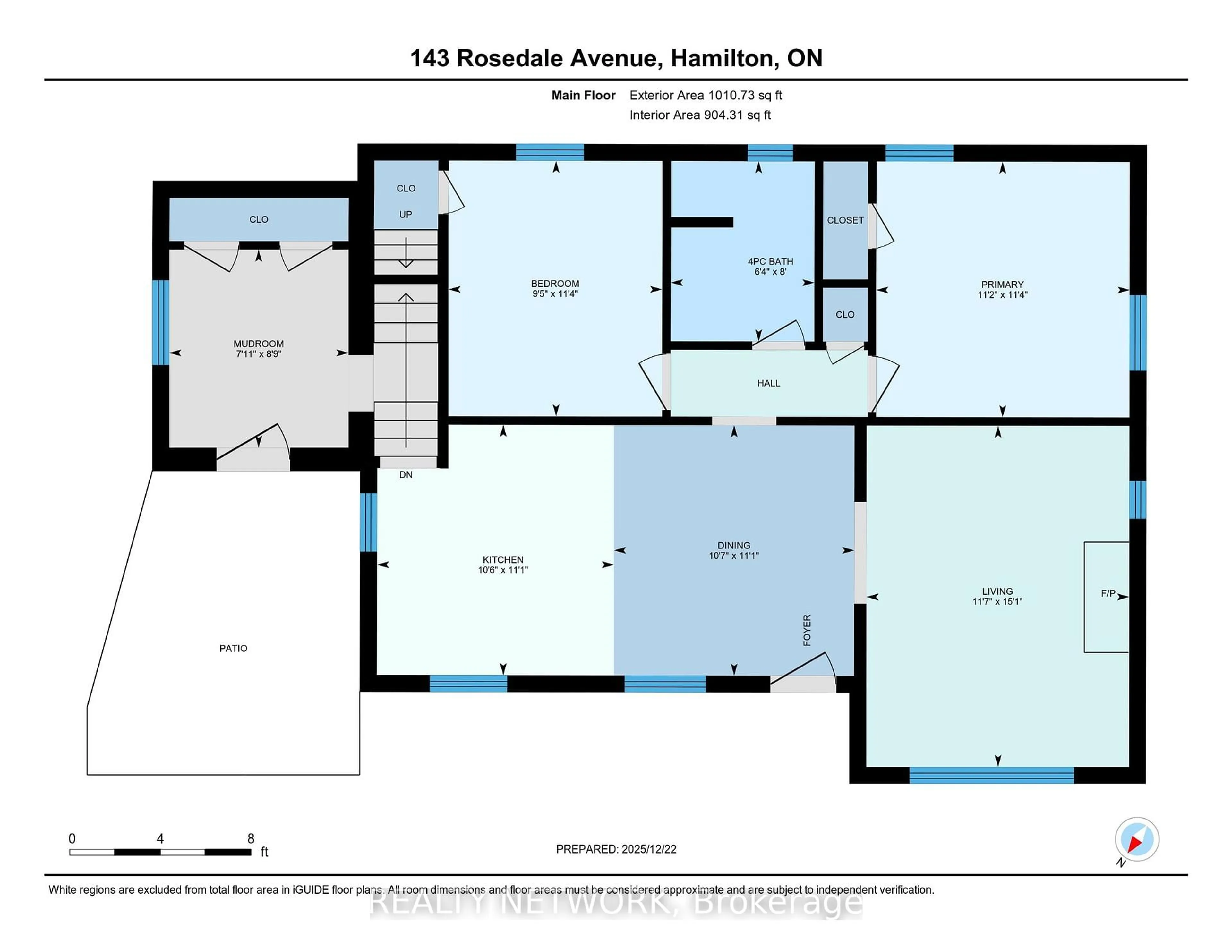 Floor plan for 143 Rosedale Ave, Hamilton Ontario L8K 4N3