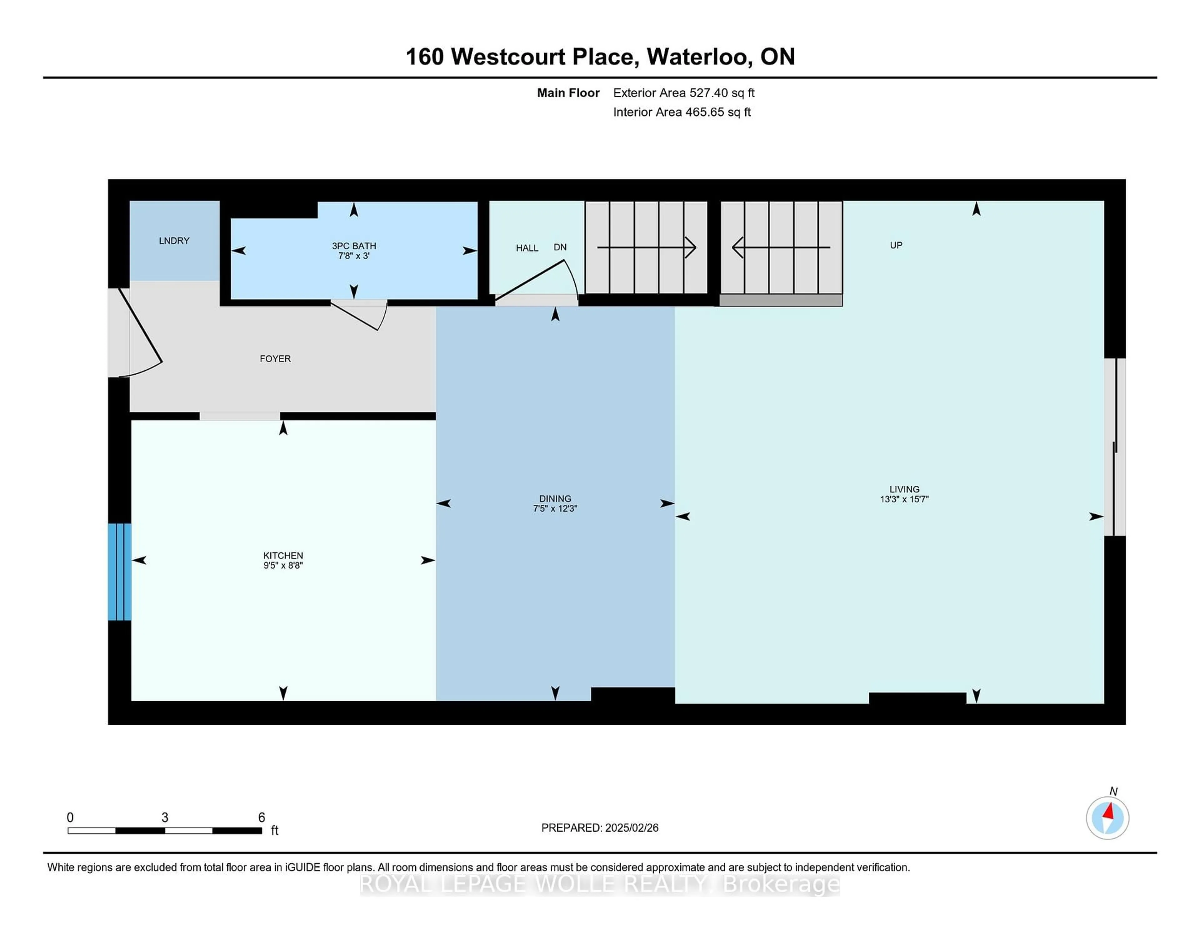 Floor plan for 160 Westcourt Pl, Waterloo Ontario N2L 2R7