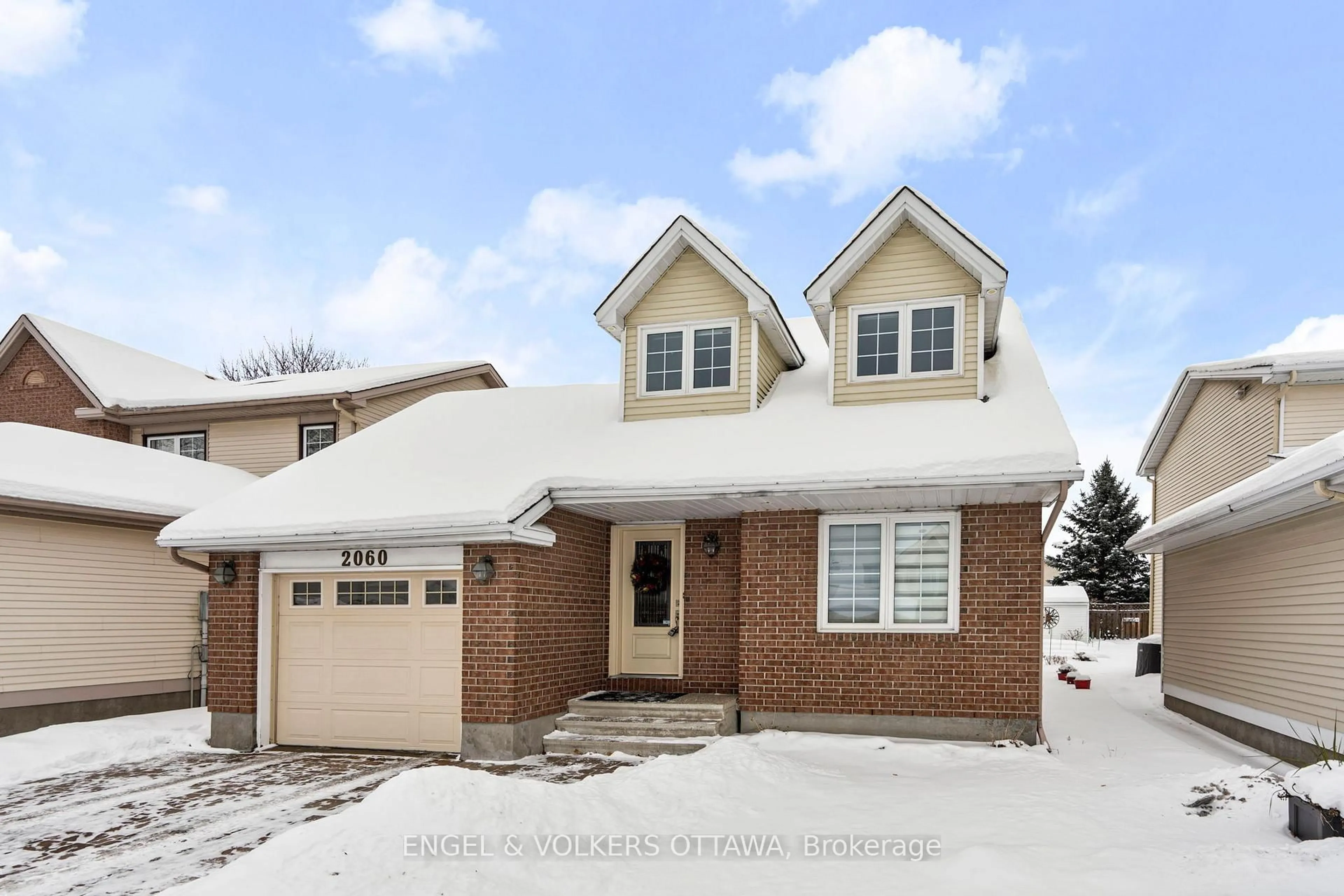 Home with brick exterior material, street for 2060 Gardenway Dr, Orleans Ontario K4A 3B7