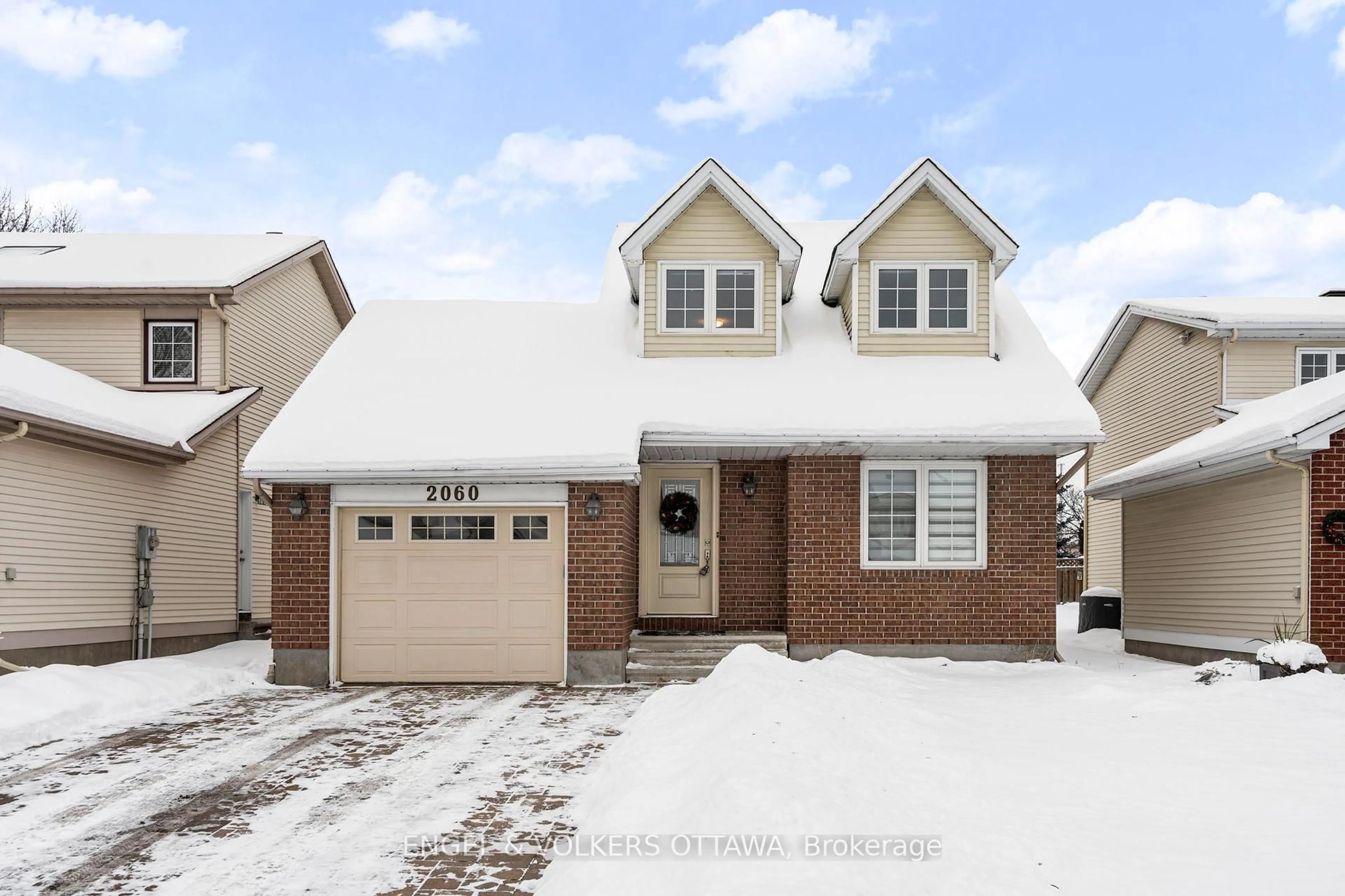 Home with brick exterior material, street for 2060 Gardenway Dr, Orleans Ontario K4A 3B7