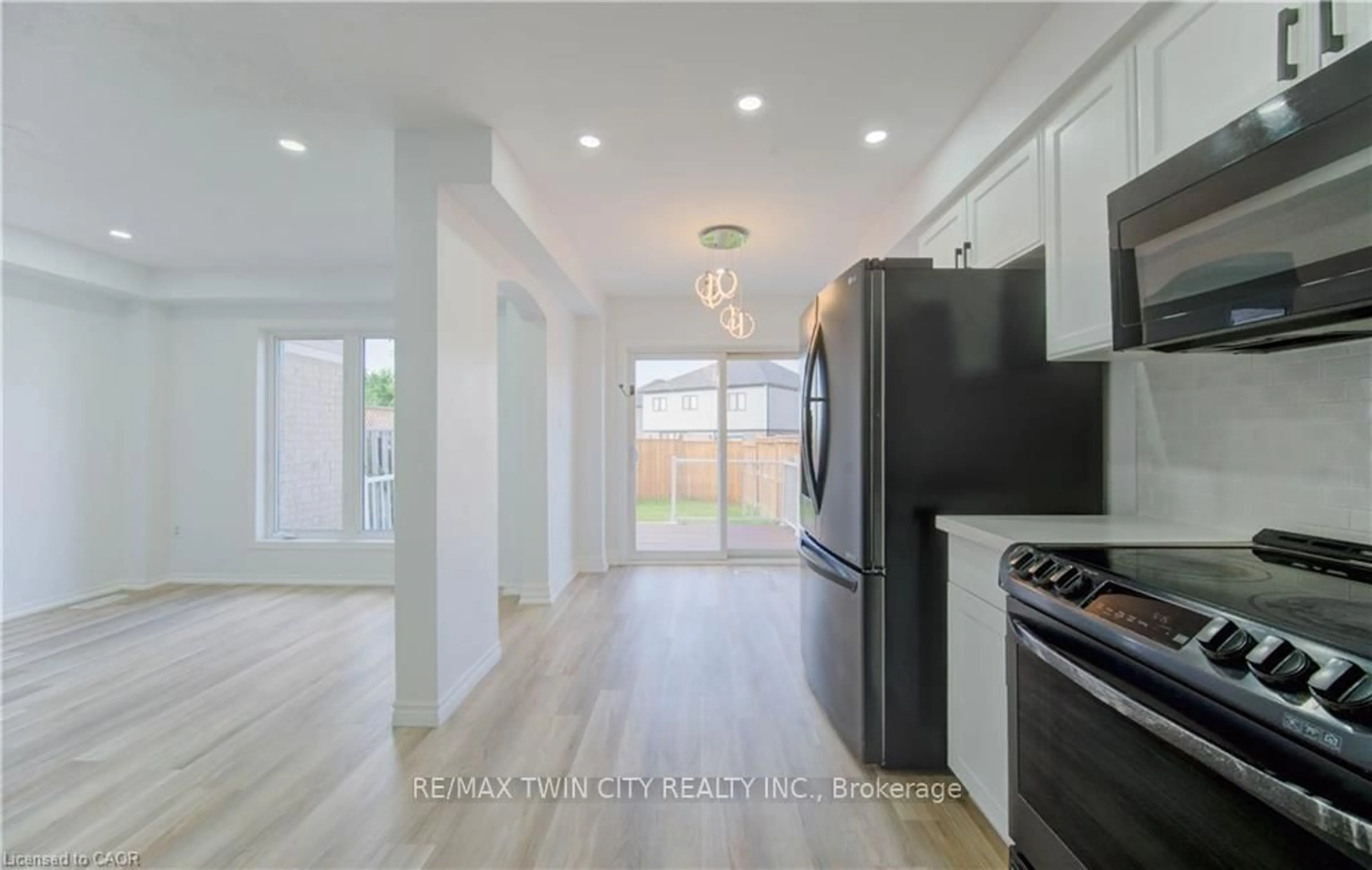 Open concept kitchen, ceramic/tile floor for 82 Trowbridge St, Woolwich Ontario N0B 1M0