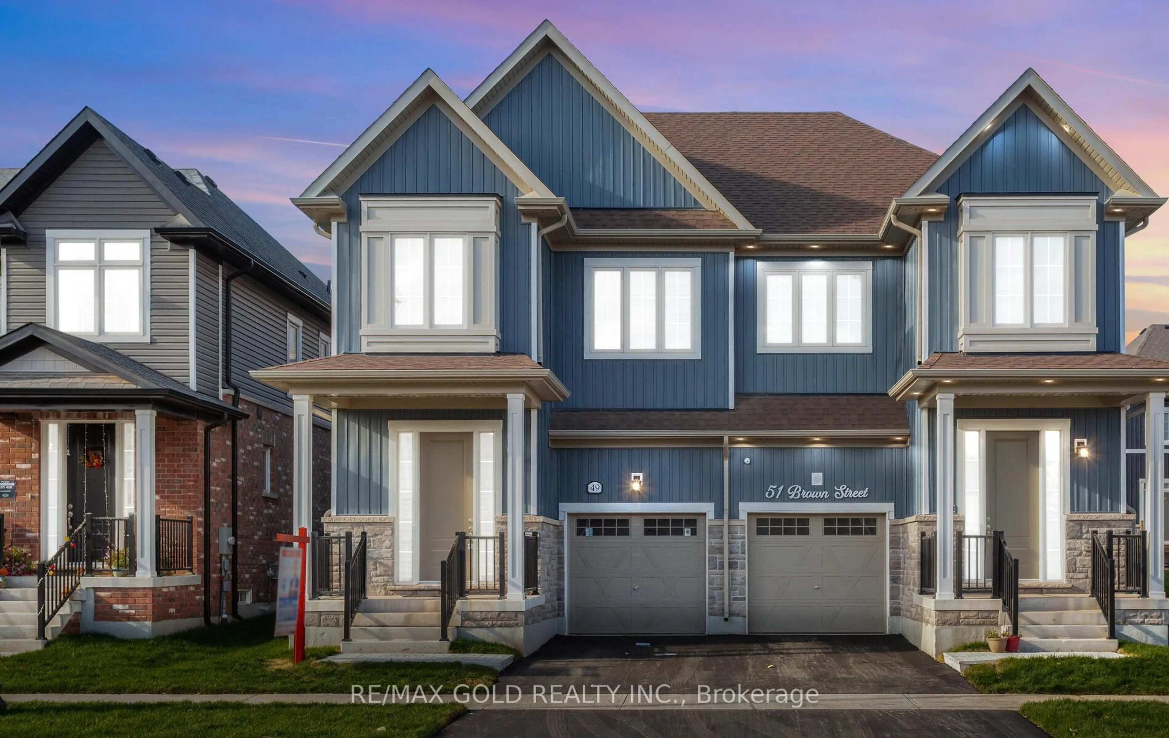 Home with vinyl exterior material, street for 49 Brown St, Erin Ontario N0B 1T0