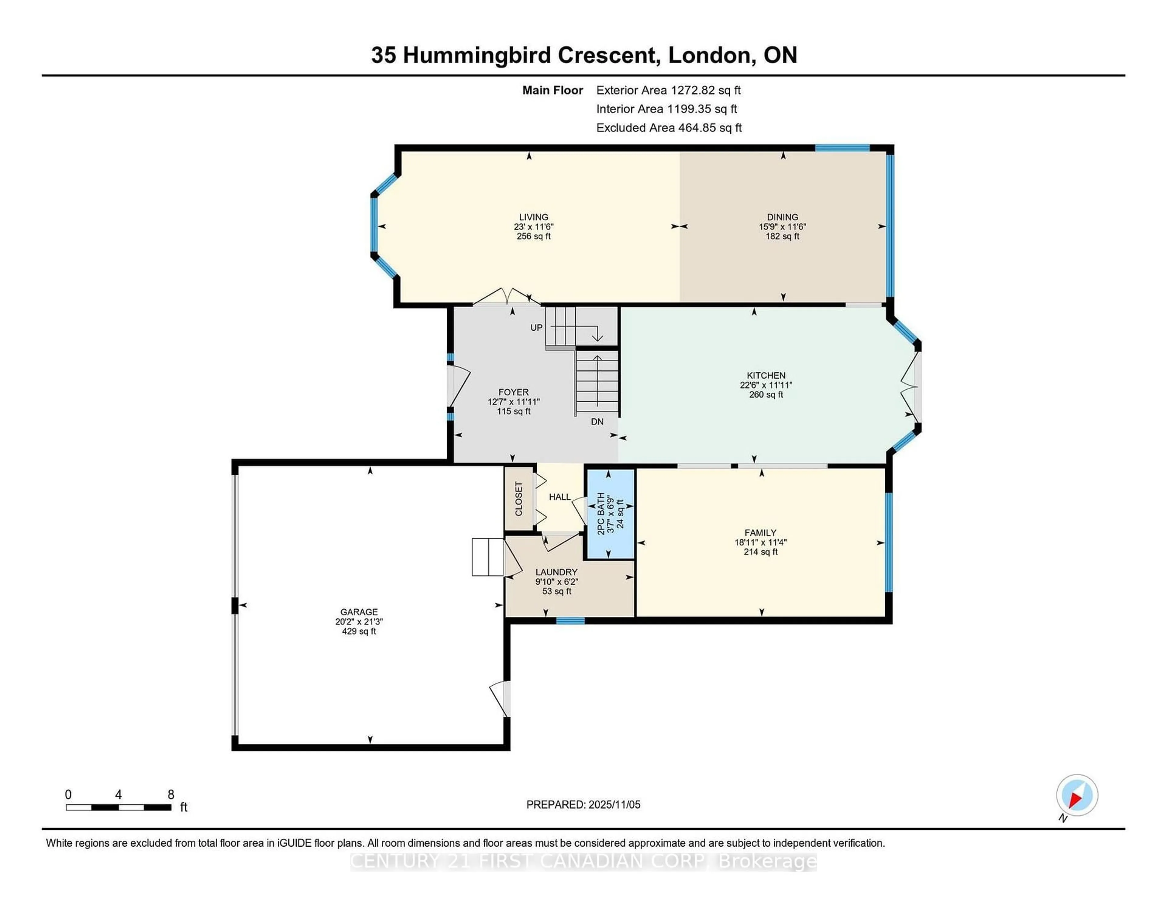 Floor plan for 35 Hummingbird Cres, London South Ontario N6J 4M3