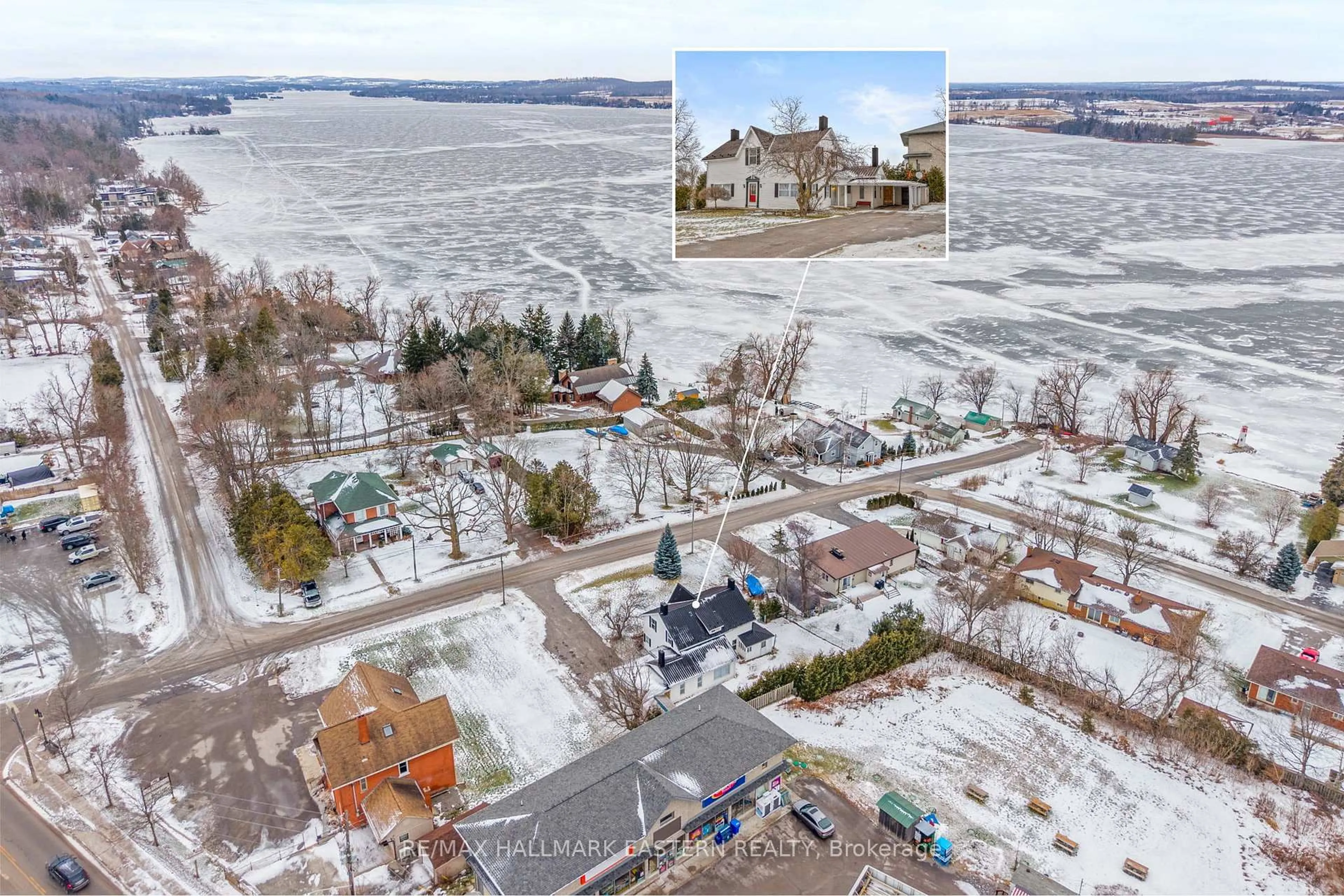 A pic from outside/outdoor area/front of a property/back of a property/a pic from drone, water/lake/river/ocean view for 1065 Gore St, Selwyn Ontario K0L 1H0