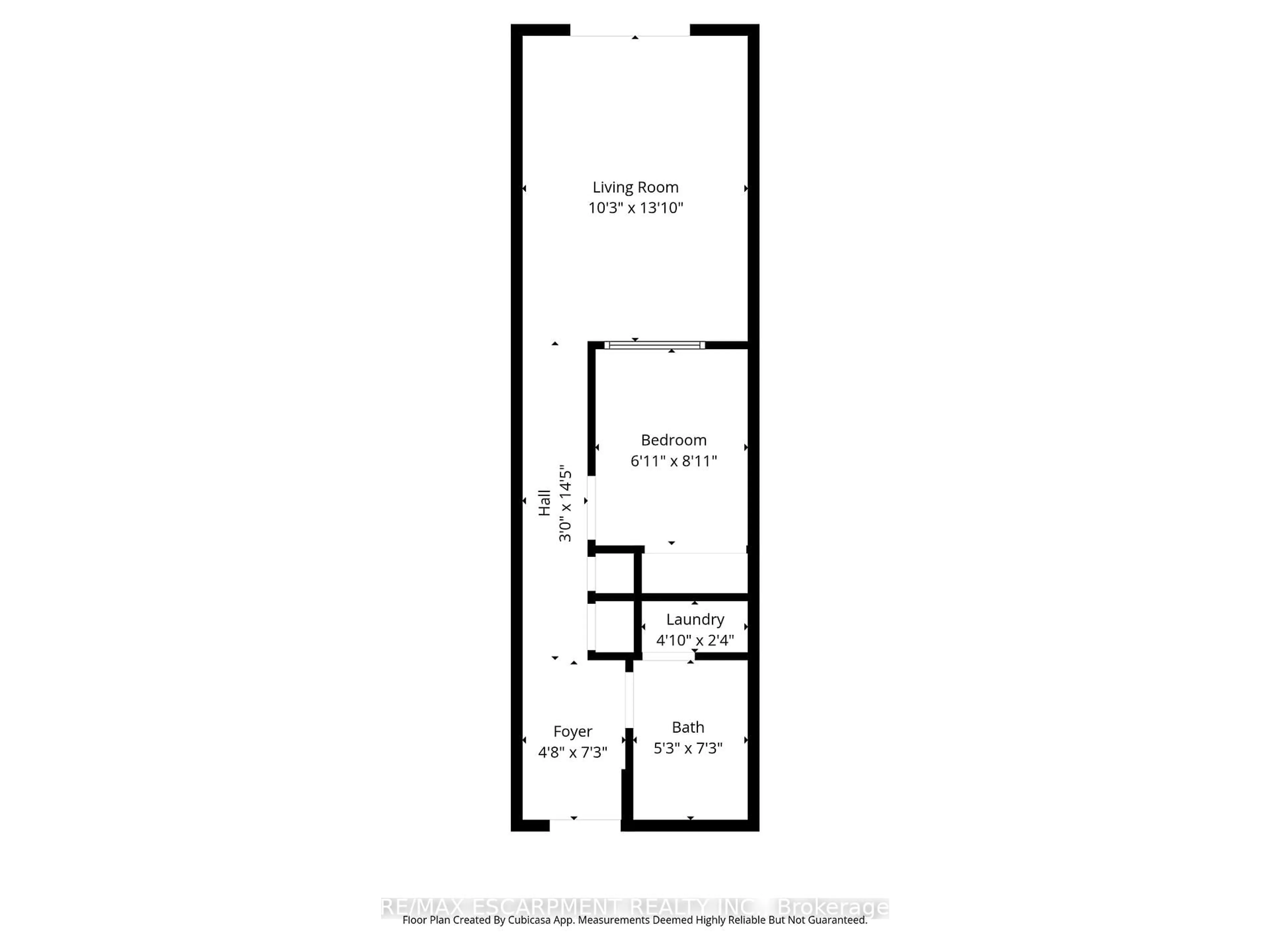 Floor plan for 15 queen St #1306, Hamilton Ontario L8P 3R6