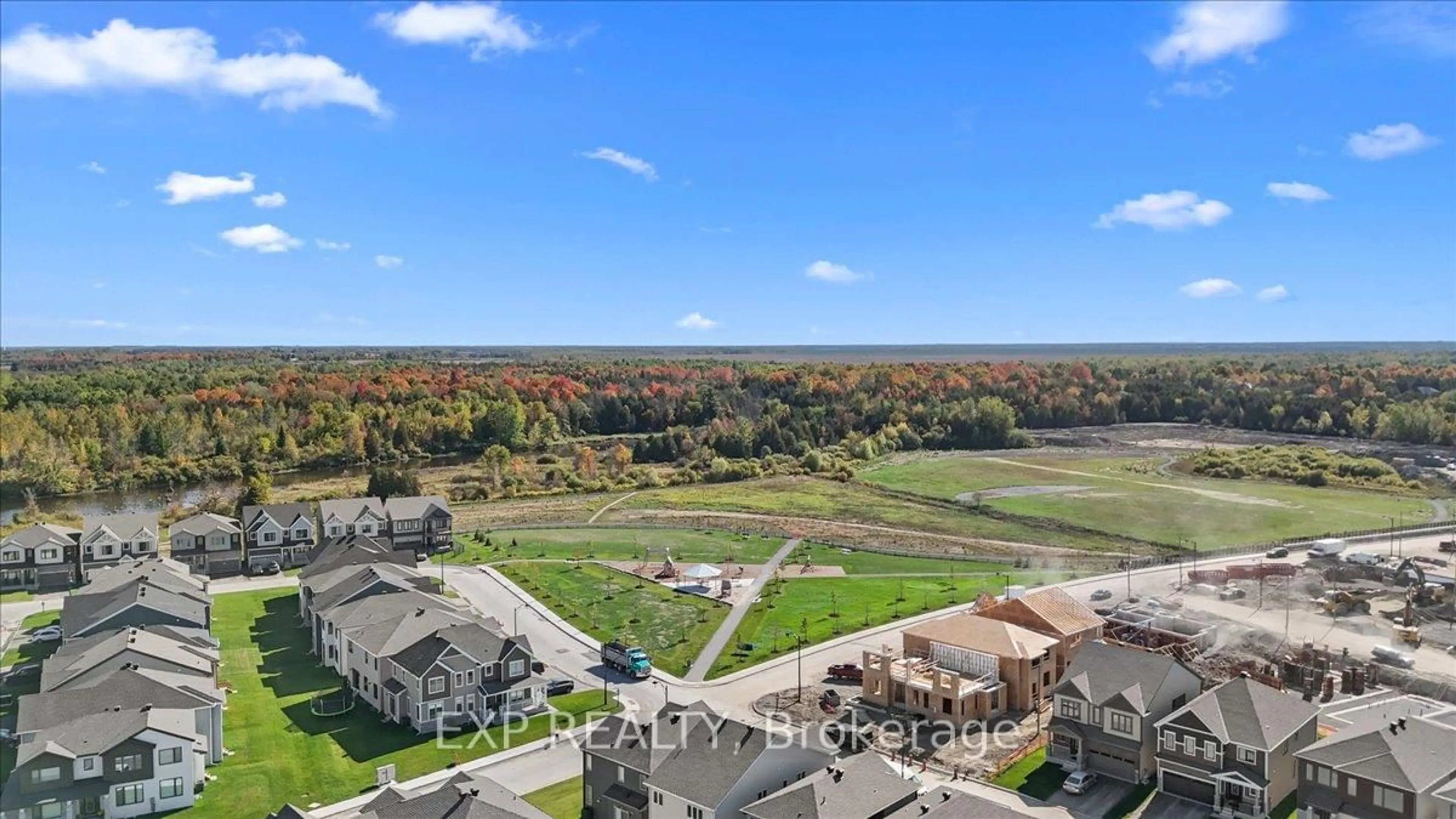 A pic from outside/outdoor area/front of a property/back of a property/a pic from drone, water/lake/river/ocean view for 1020 Charolais Pl, Richmond Ontario K0A 2Z0