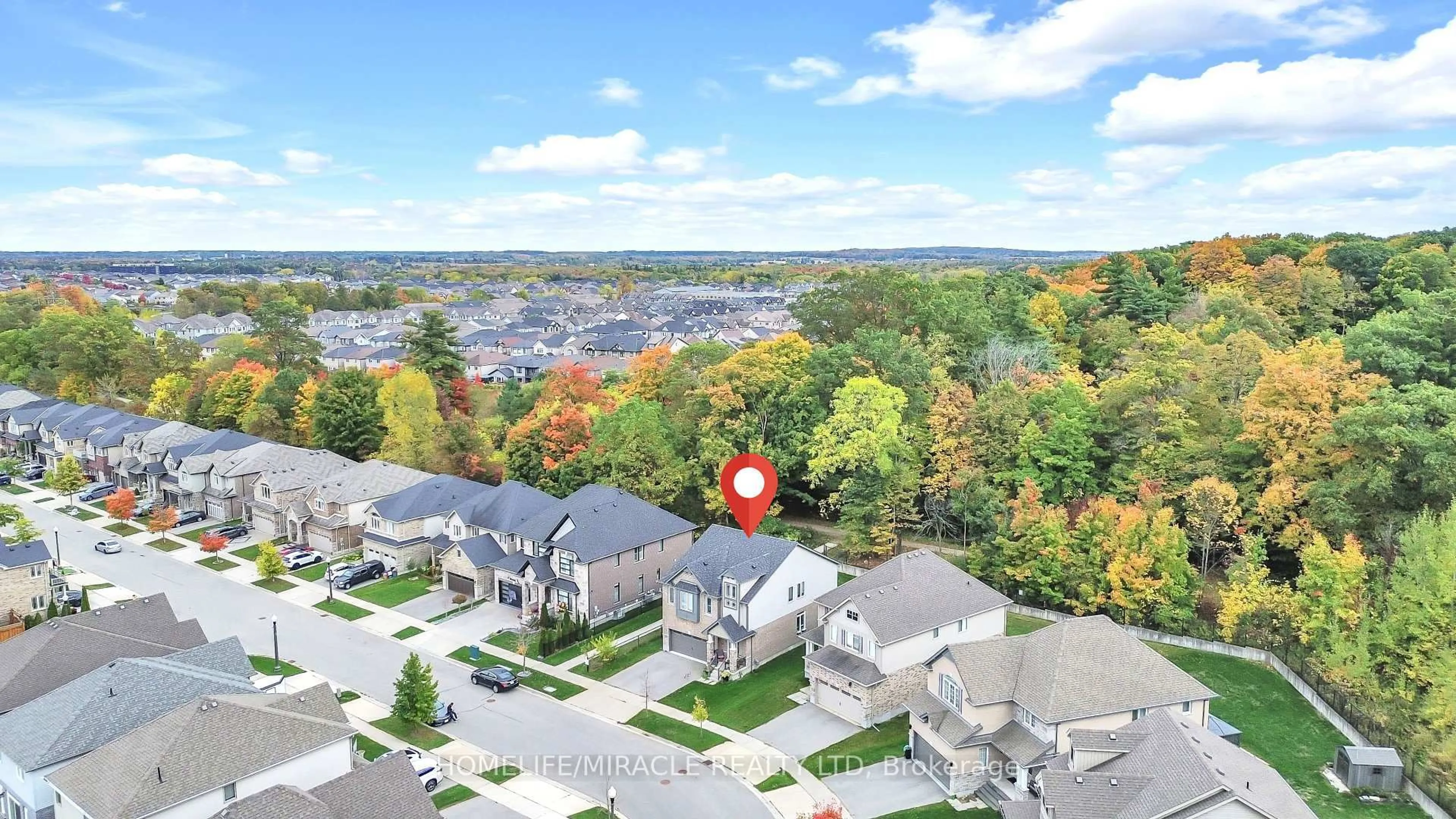 A pic from outside/outdoor area/front of a property/back of a property/a pic from drone, water/lake/river/ocean view for 79 Elmbank Tr, Kitchener Ontario N2R 0H1