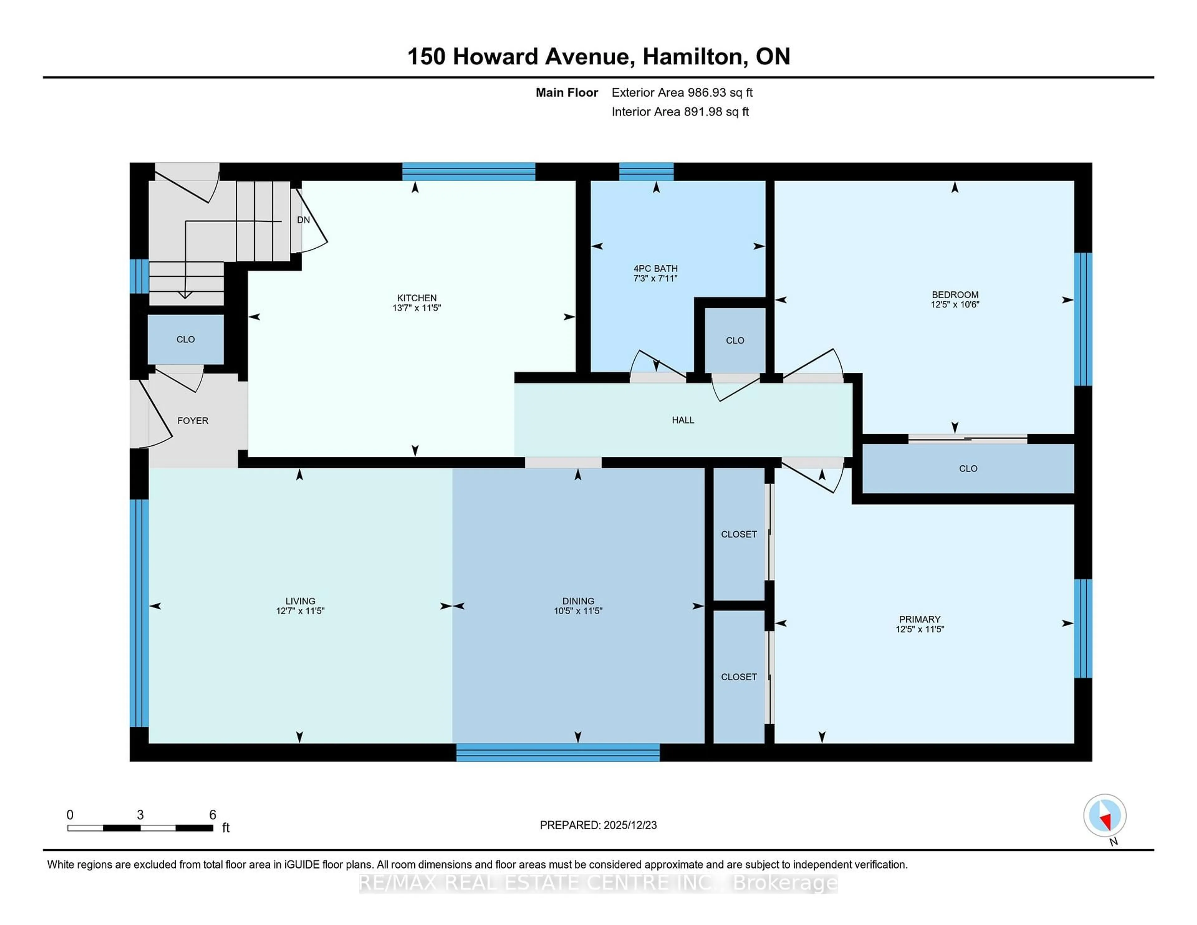 Floor plan for 150 Howard Ave, Hamilton Ontario L9A 2W8