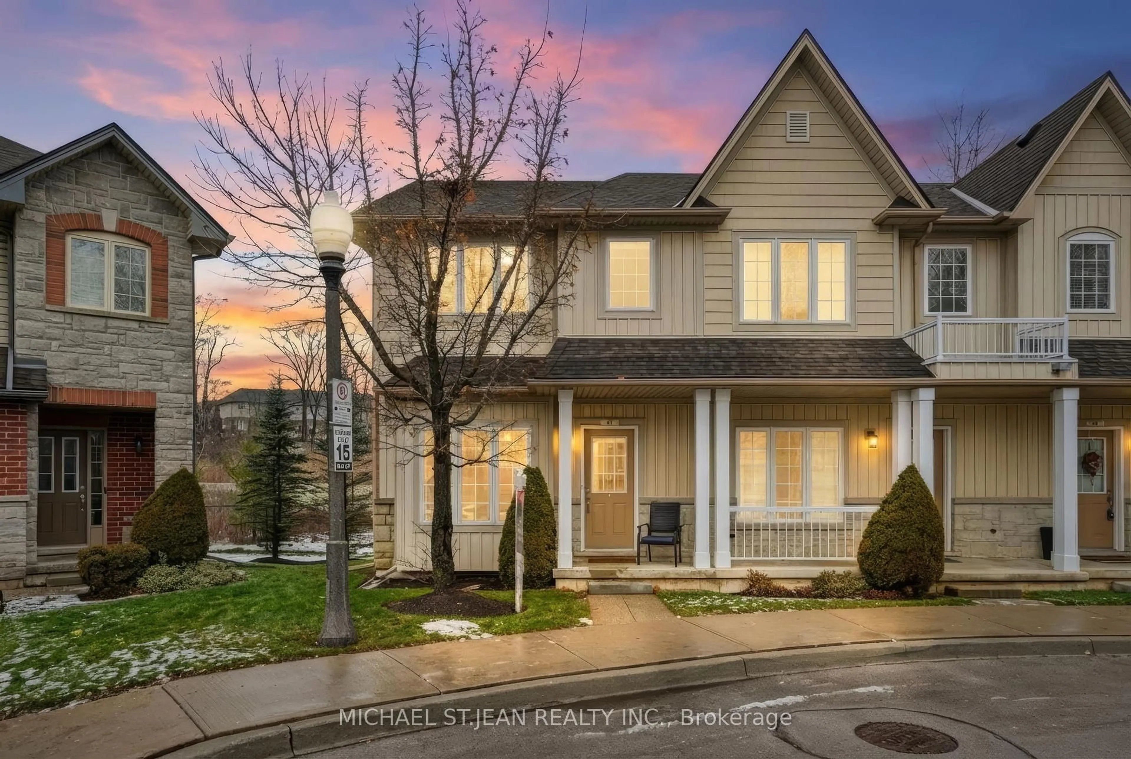 A pic from outside/outdoor area/front of a property/back of a property/a pic from drone, street for 61 Liddycoat Lane, Hamilton Ontario L9G 0A7