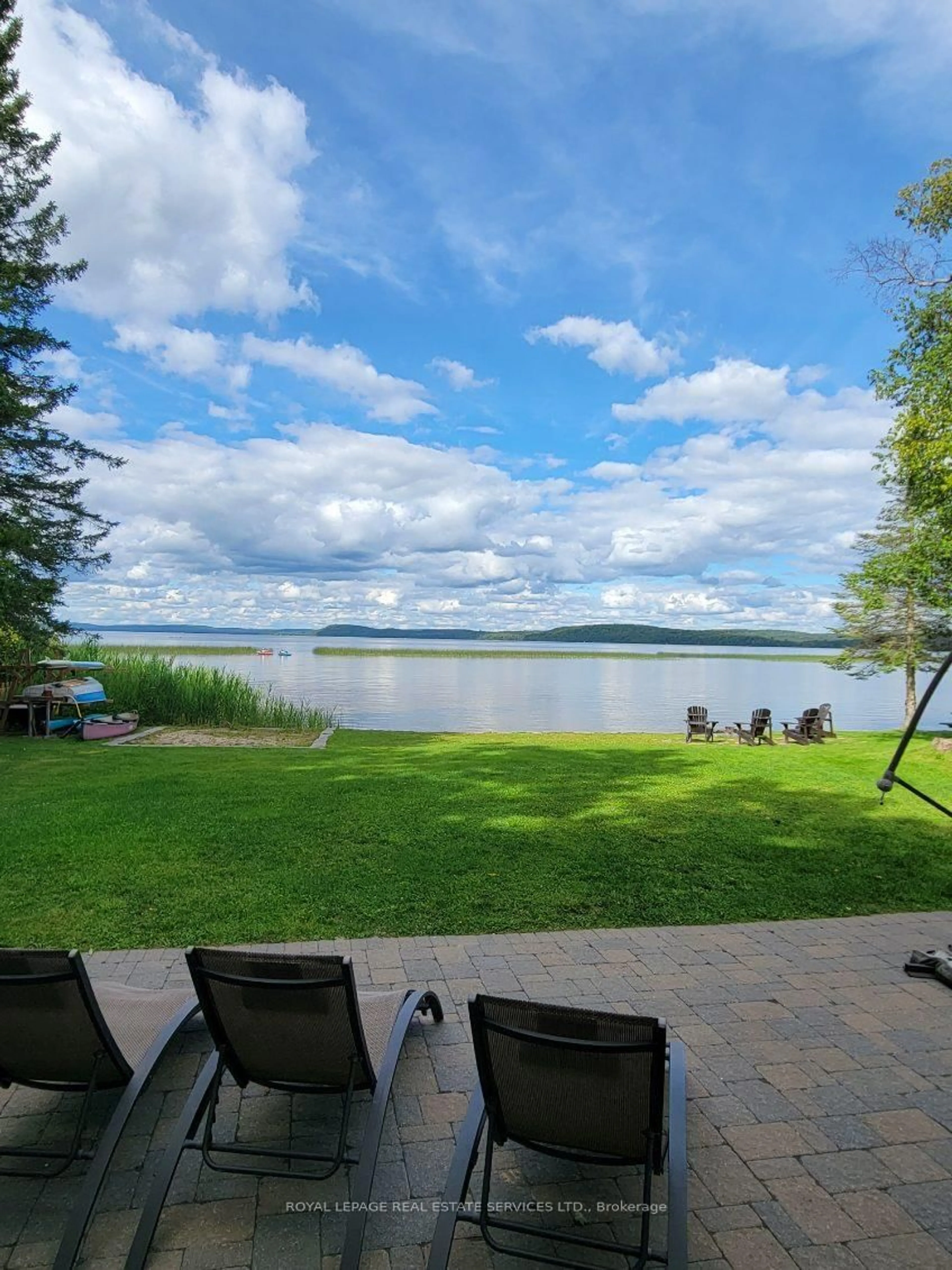 Patio, water/lake/river/ocean view for 4 Crescent Rd, Strong Ontario P0A 1Z0