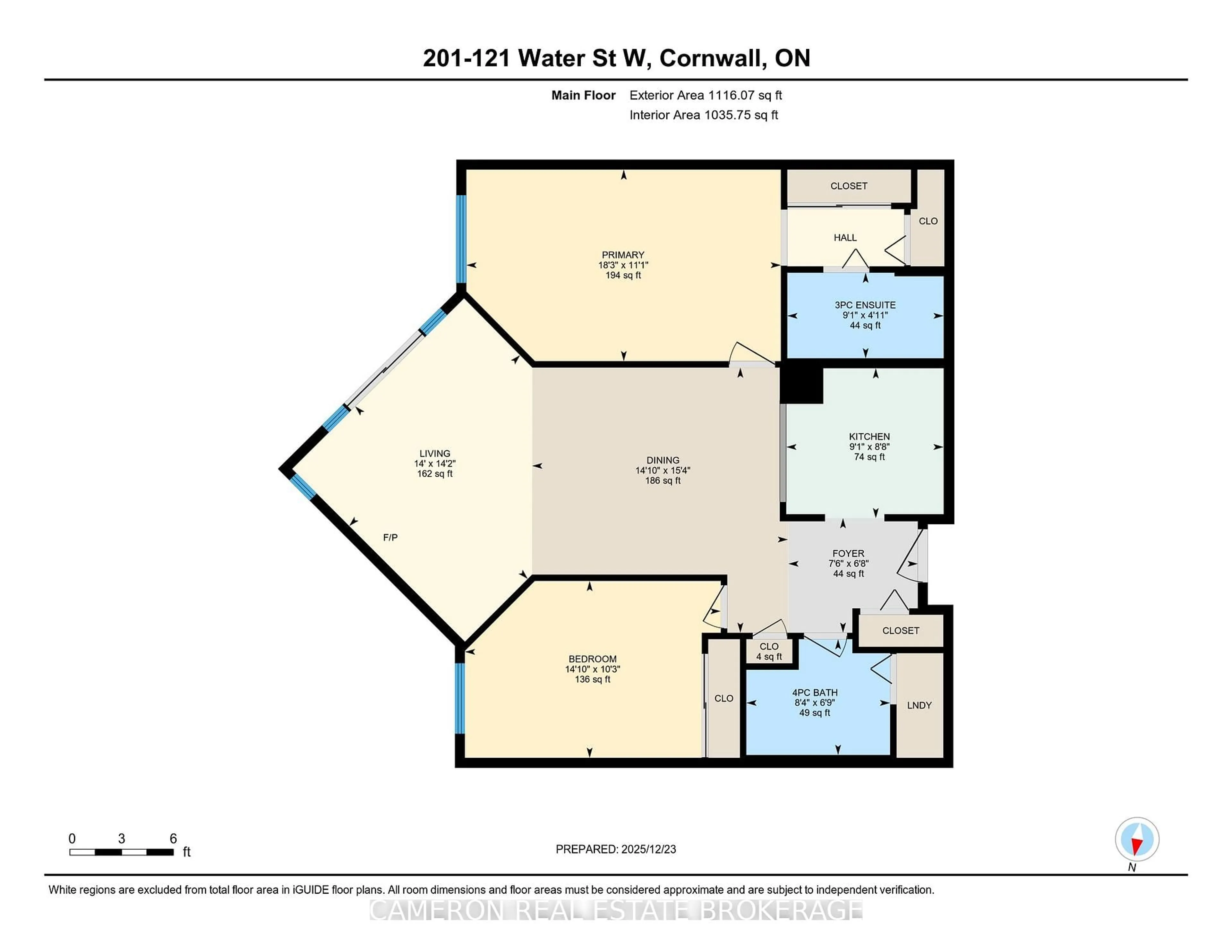 Floor plan for 121 Water St #201, Cornwall Ontario K6J 5T8