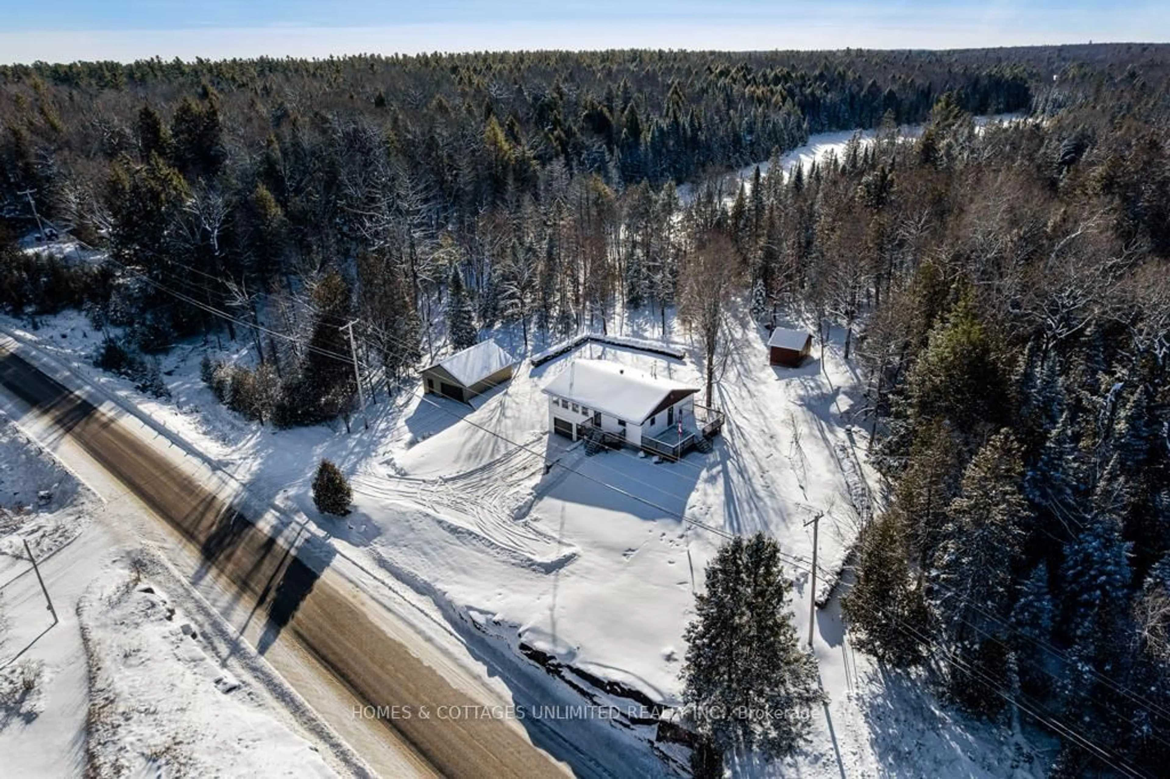 A pic from outside/outdoor area/front of a property/back of a property/a pic from drone, unknown for 7295 Road 506 Rd, Plevna Ontario K0H 2M0