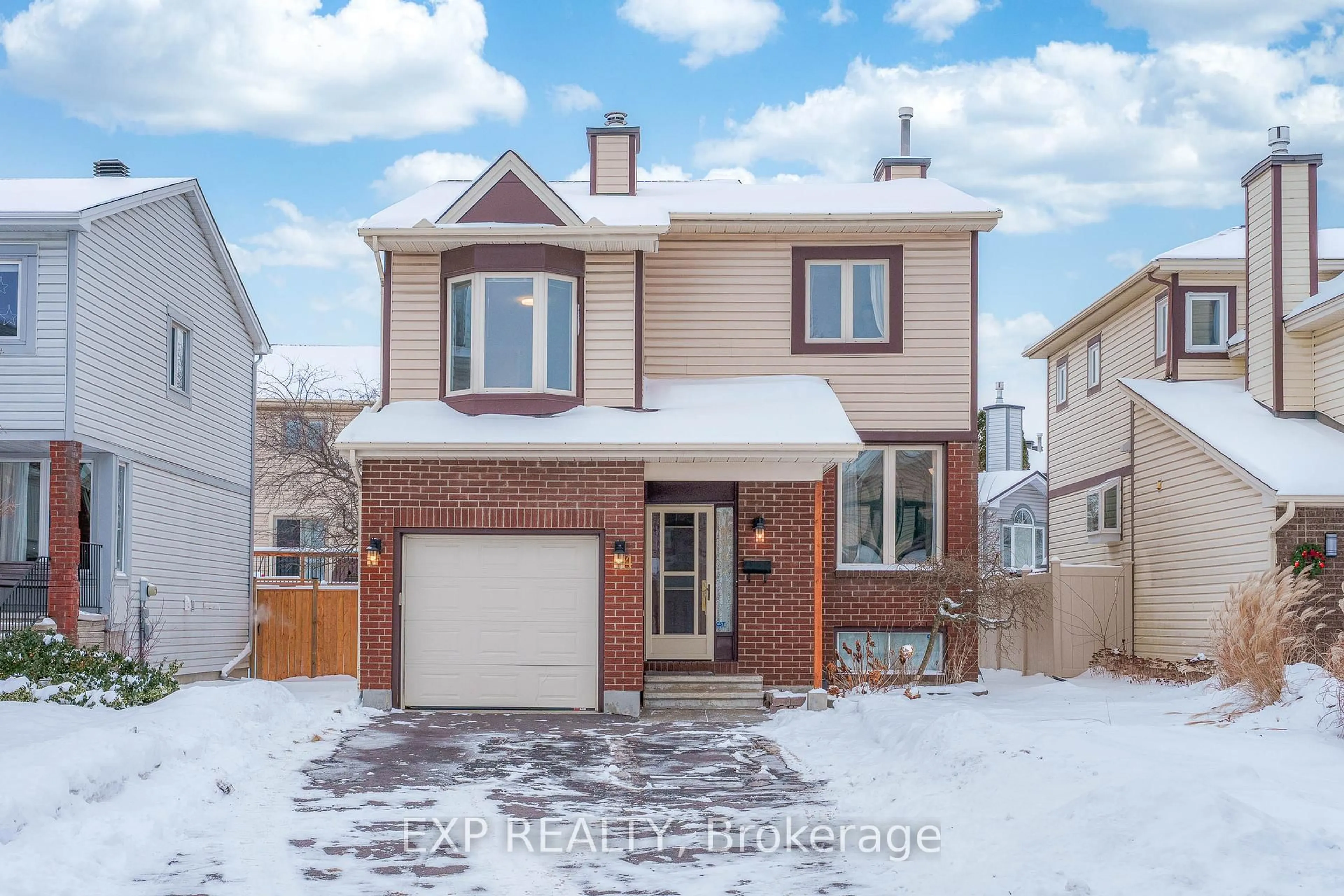 Home with brick exterior material, street for 4 Huntersfield Dr, Ottawa Ontario K1T 3E4