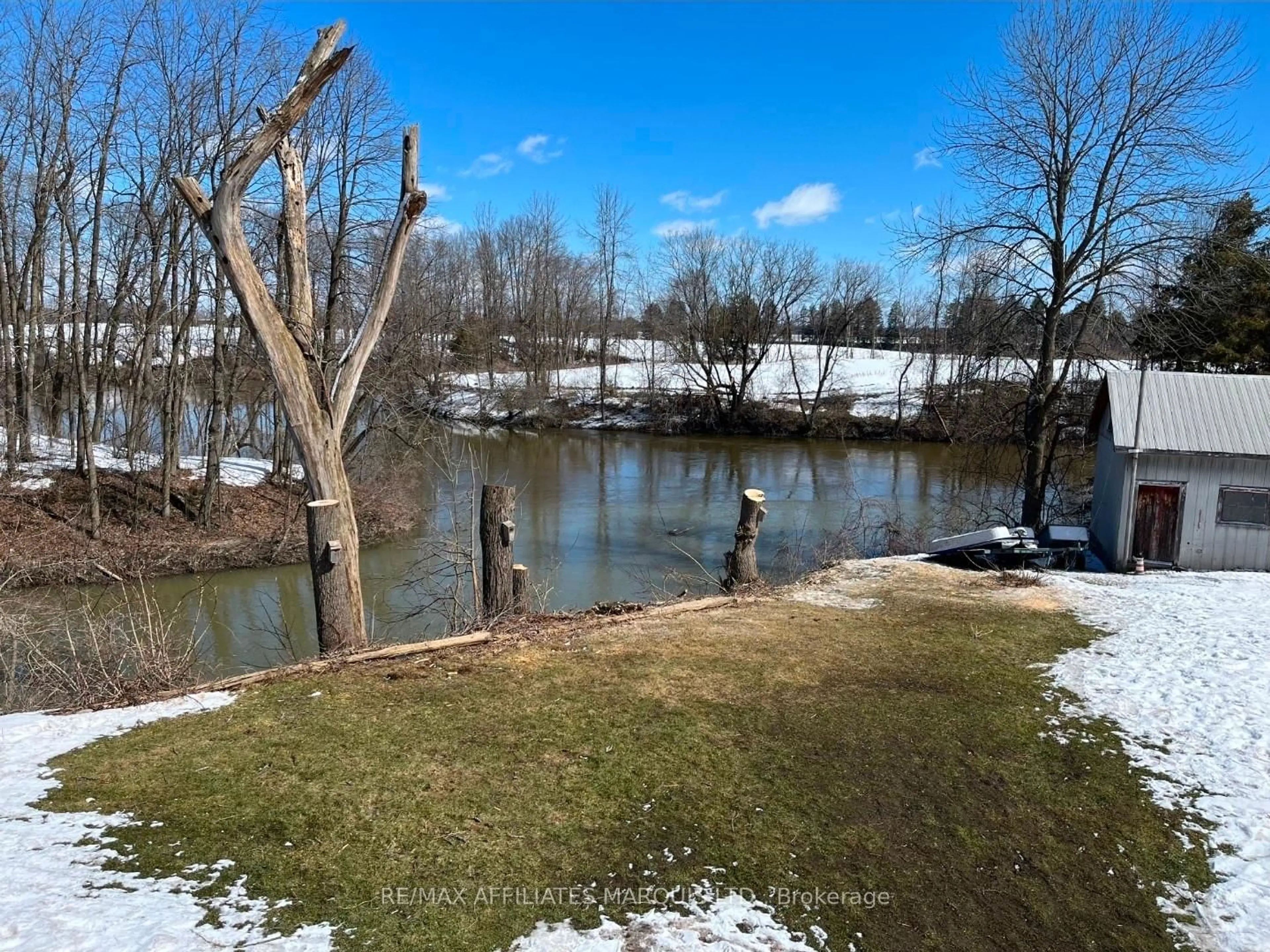 A pic from outside/outdoor area/front of a property/back of a property/a pic from drone, water/lake/river/ocean view for 5857 Kraft Rd, South Glengarry Ontario K0C 2J0