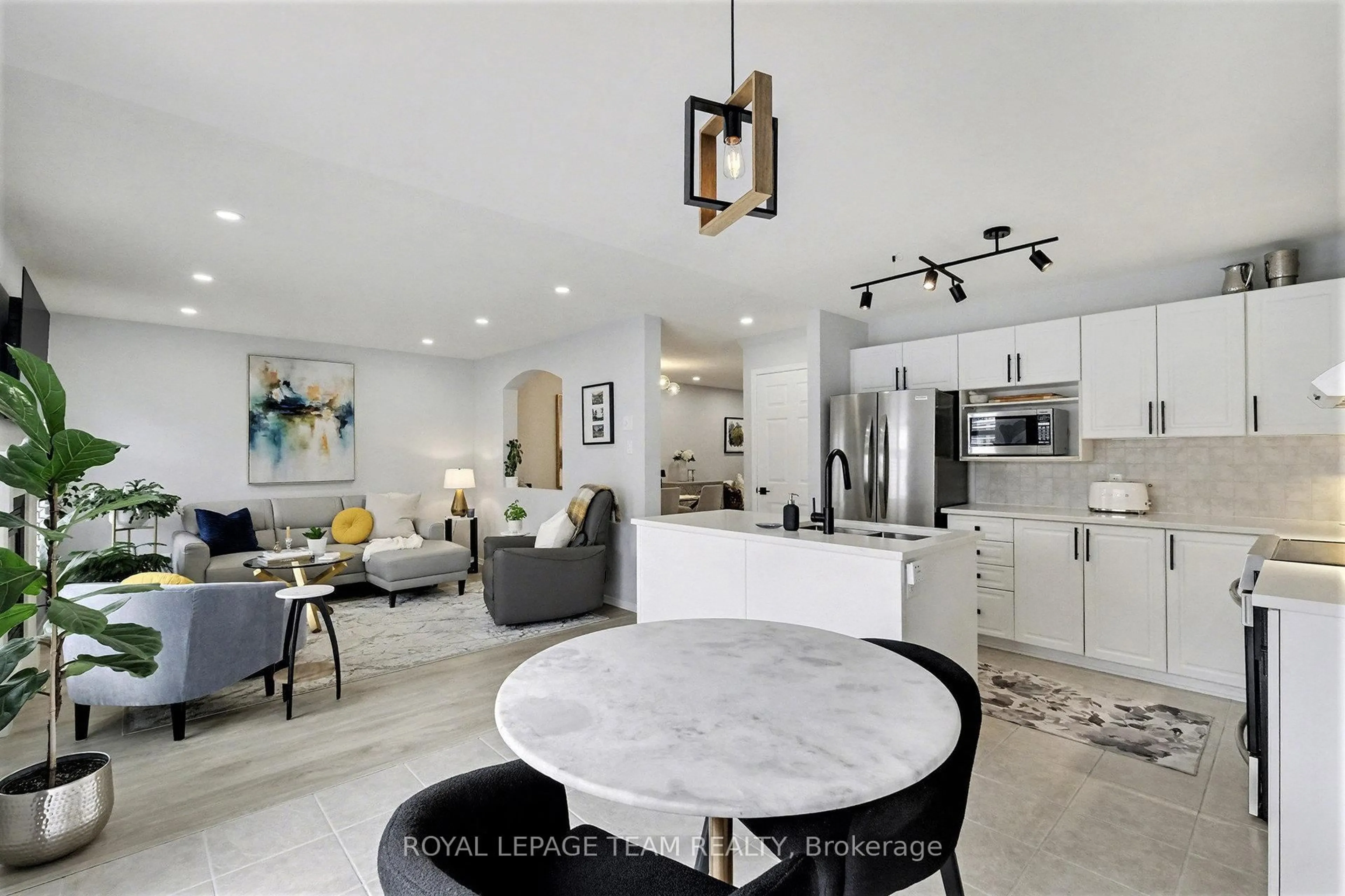 Open concept kitchen, ceramic/tile floor for 266 Sorento St, Ottawa Ontario K2J 0B4