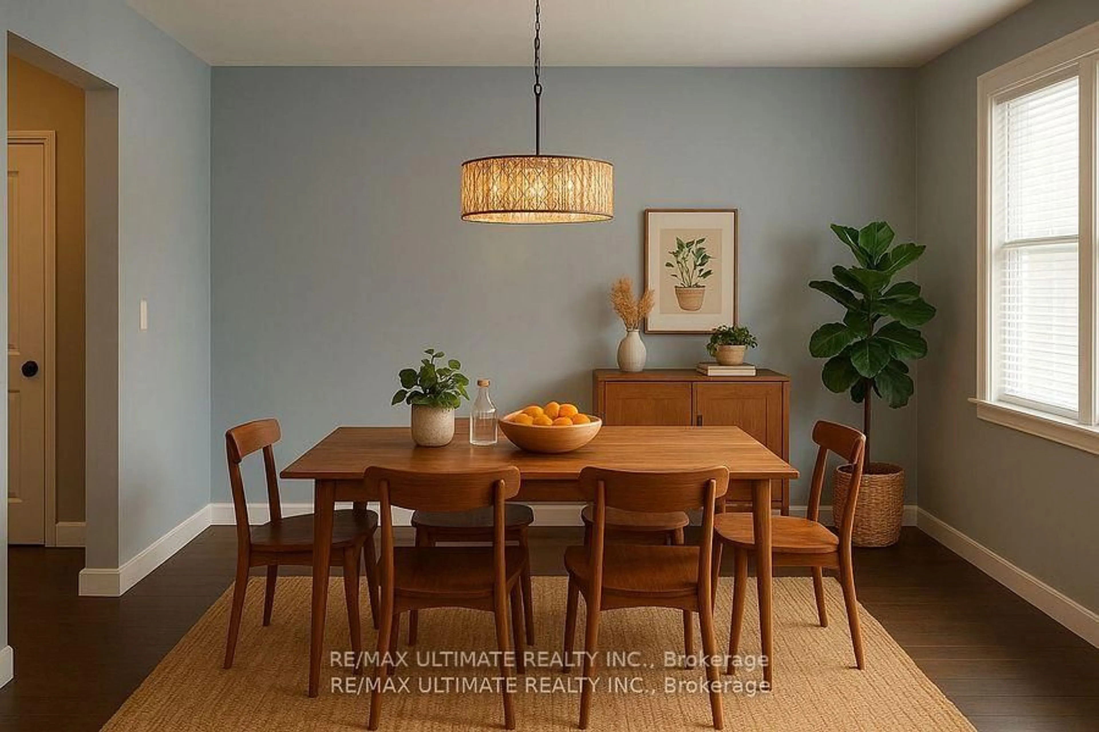 Dining room, wood/laminate floor for 10 COLUMBIA St, St. Catharines Ontario L2R 5H6