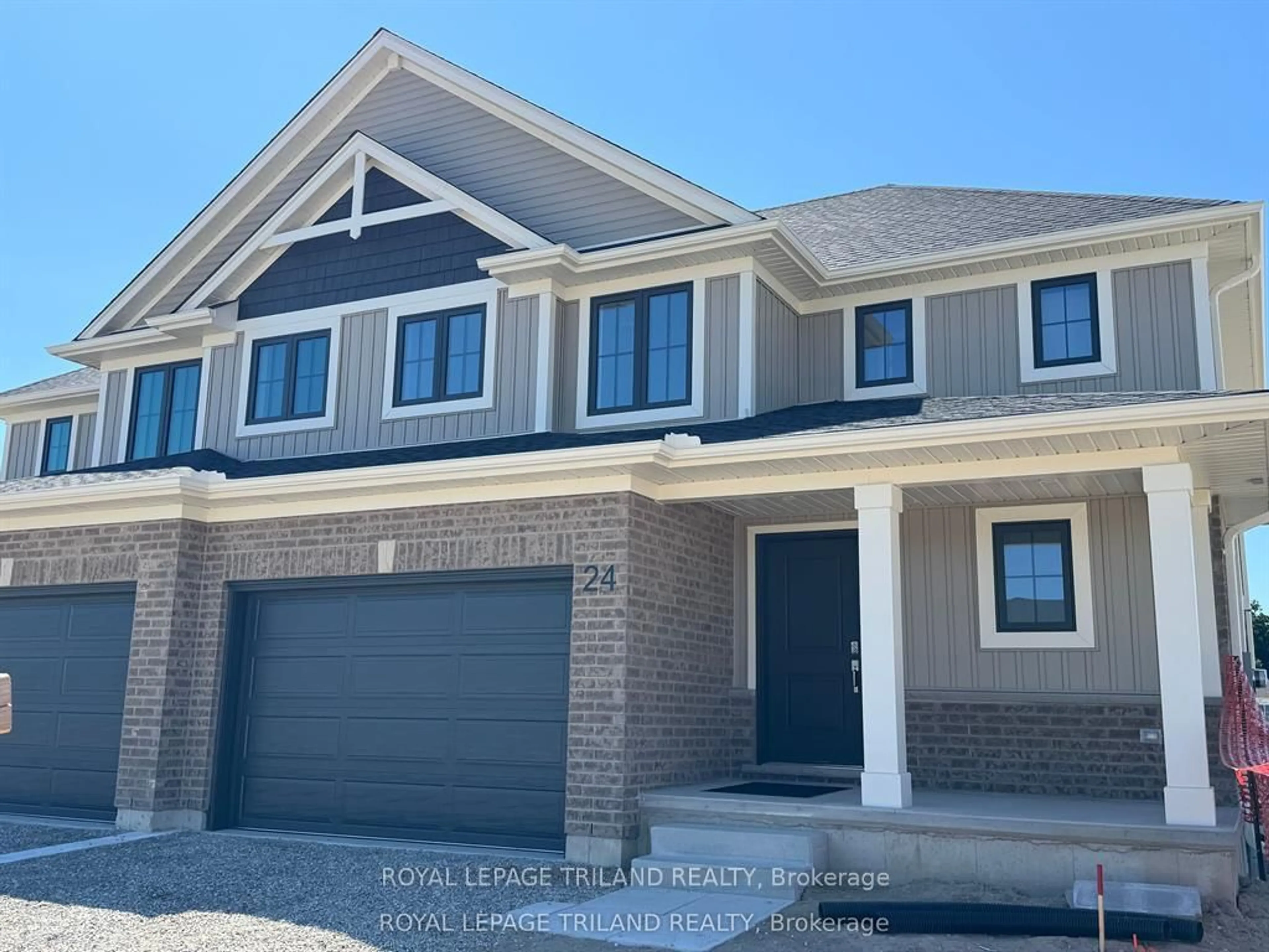 Home with brick exterior material, street for 24 HARROW Lane, St. Thomas Ontario N5R 0P3