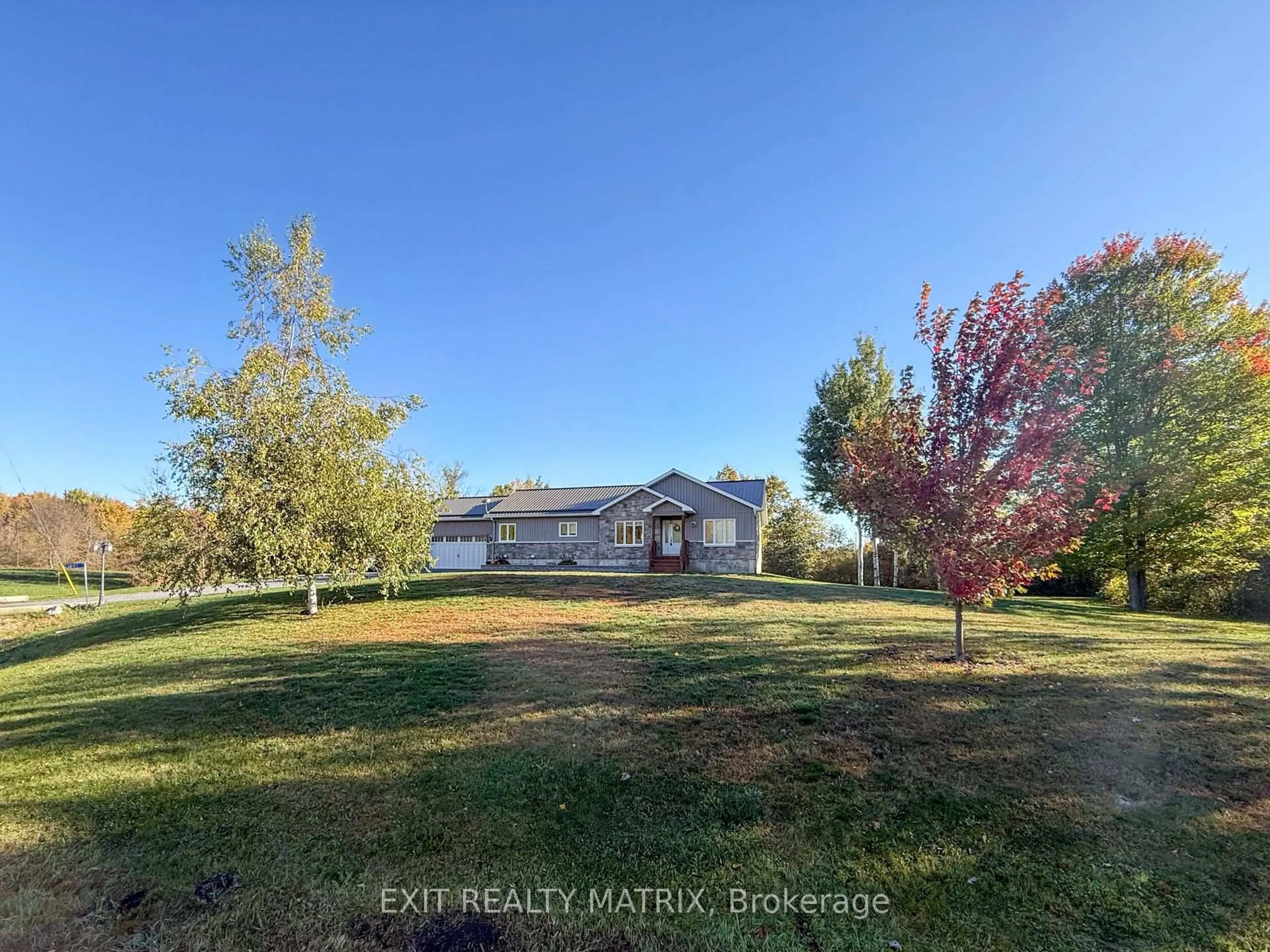 A pic from outside/outdoor area/front of a property/back of a property/a pic from drone, water/lake/river/ocean view for 1991 Thibault Crt, North Dundas Ontario K0C 1H0