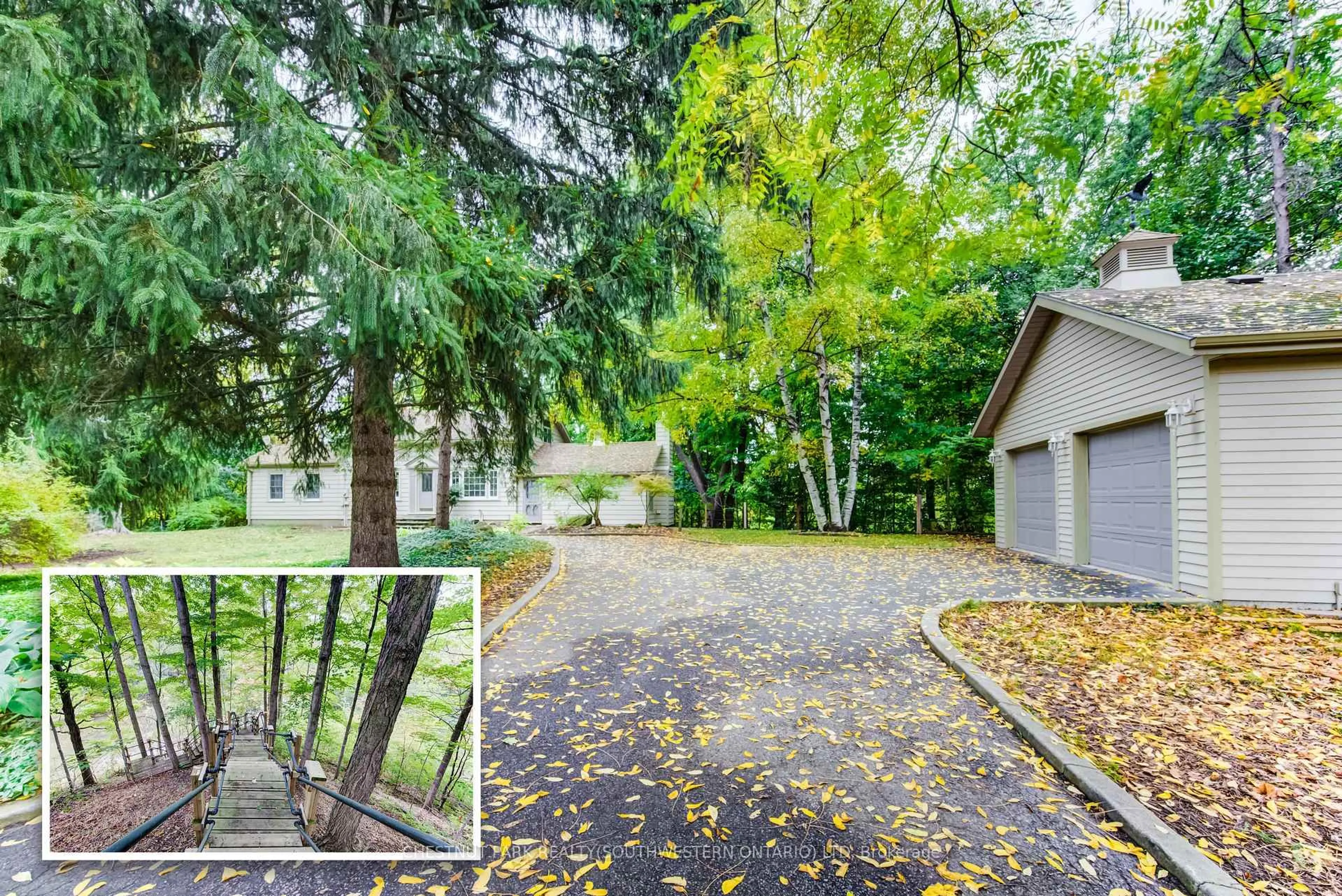 A pic from outside/outdoor area/front of a property/back of a property/a pic from drone, forest/trees view for 177 Piper St, North Dumfries Ontario N0B 1E0