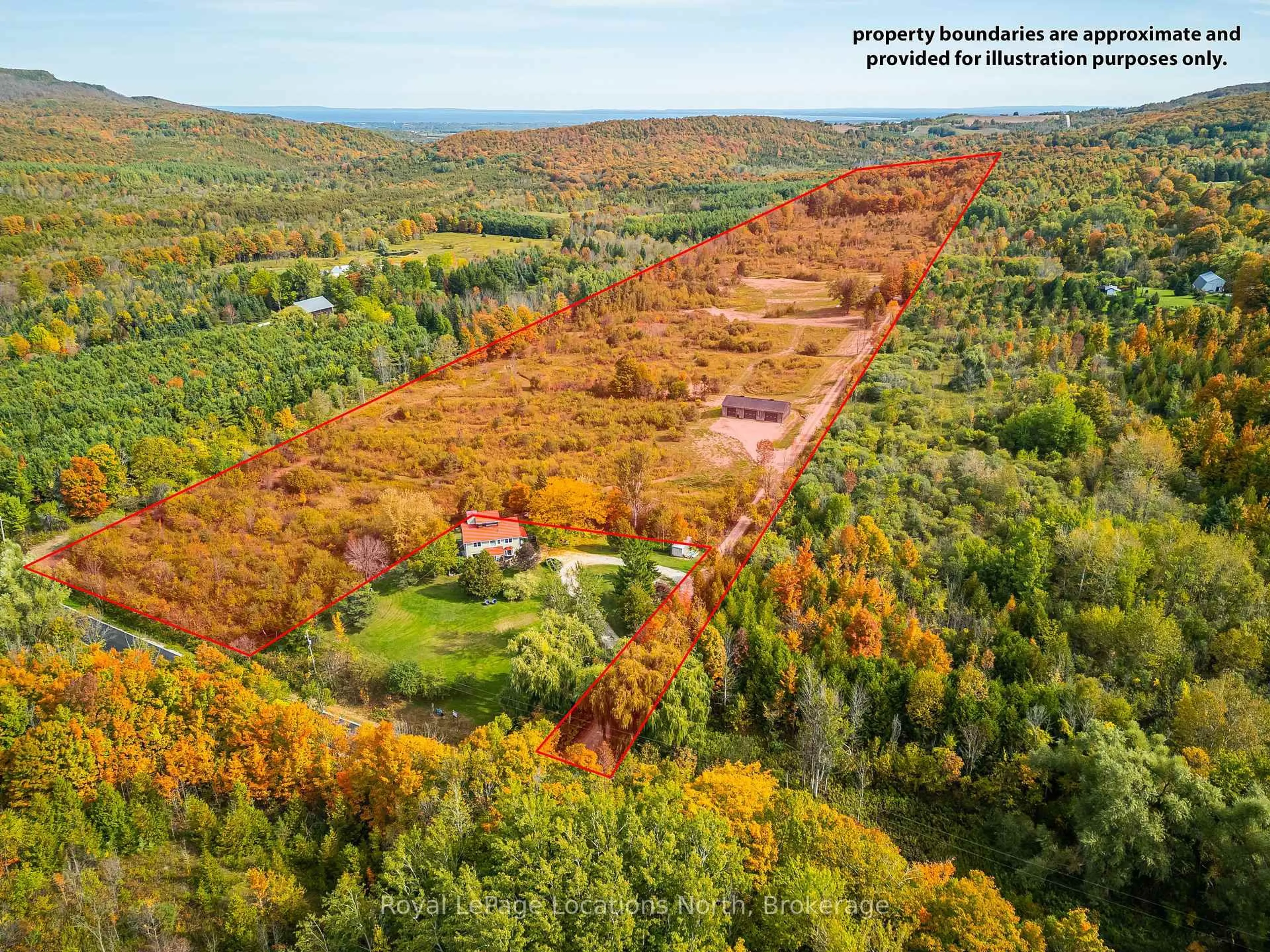 A pic from outside/outdoor area/front of a property/back of a property/a pic from drone, forest/trees view for 635019 Pretty River Rd, Blue Mountains Ontario L0M 1P0
