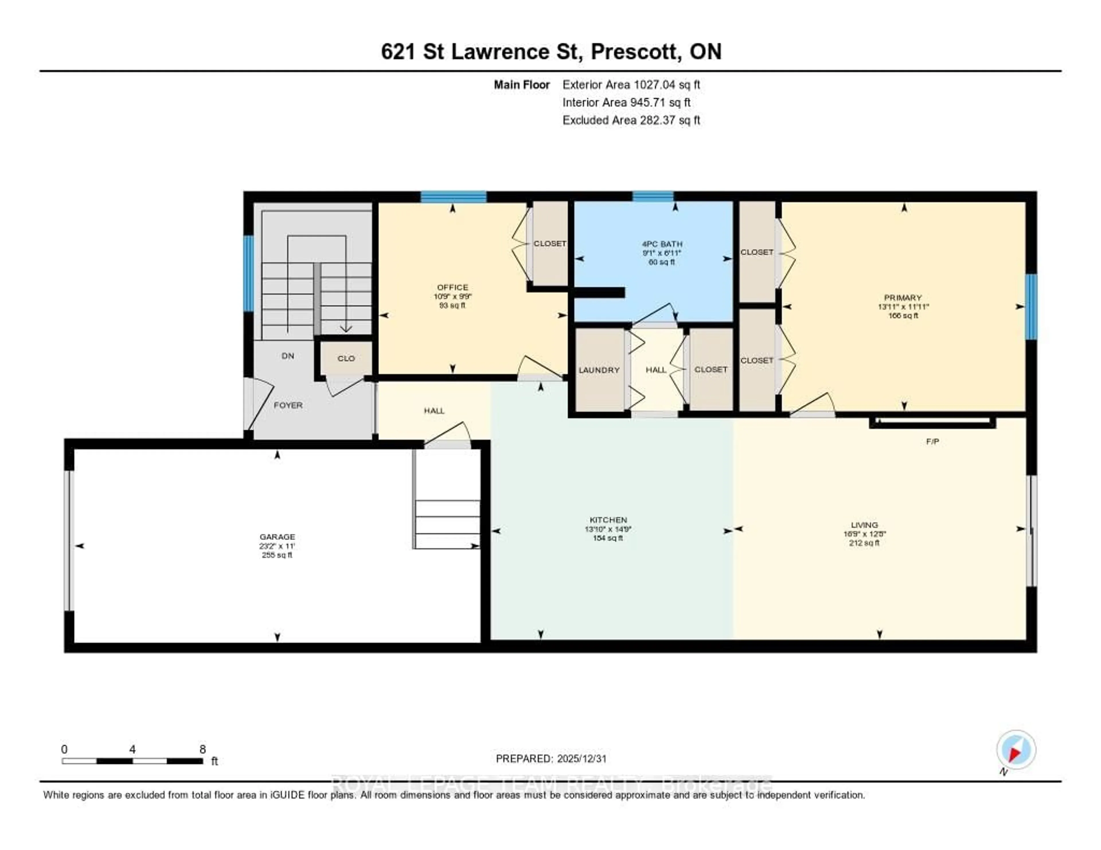Floor plan for 621 St Lawrence St, Prescott Ontario K0E 1T0