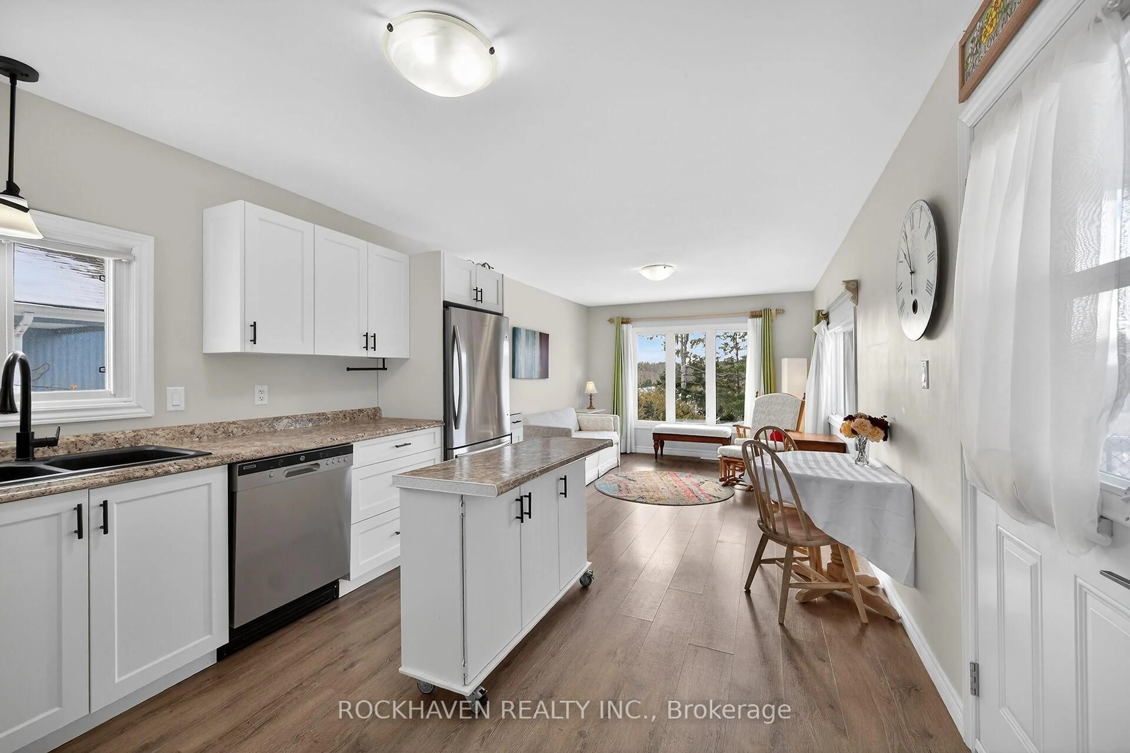 Open concept kitchen, ceramic/tile floor for 1294 8th Concession Rd #30 Hillside Cr, Hamilton Ontario N0B 2J0