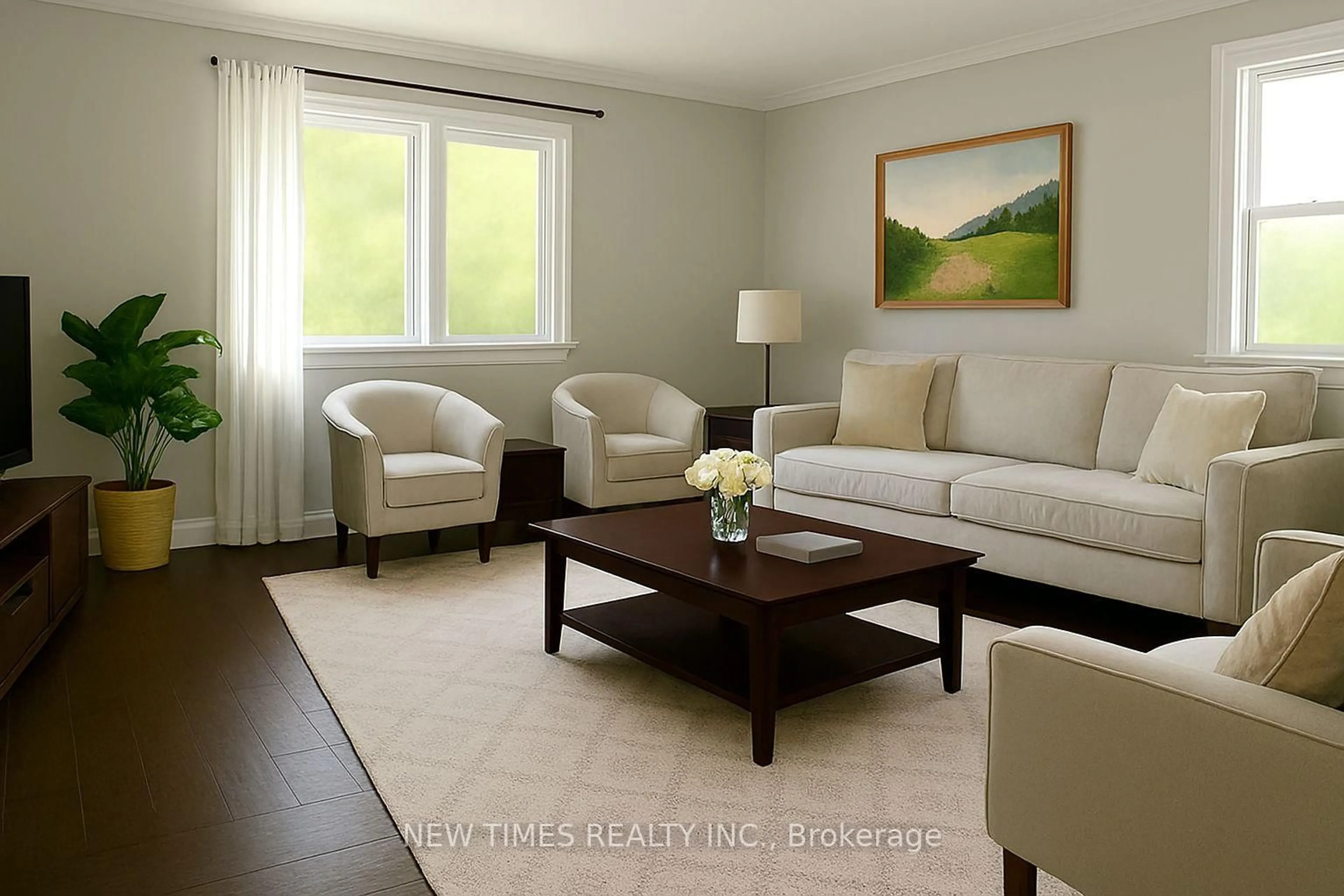 Living room with furniture, wood/laminate floor for 190 GLENDALE Ave, St. Catharines Ontario L2T 2K5