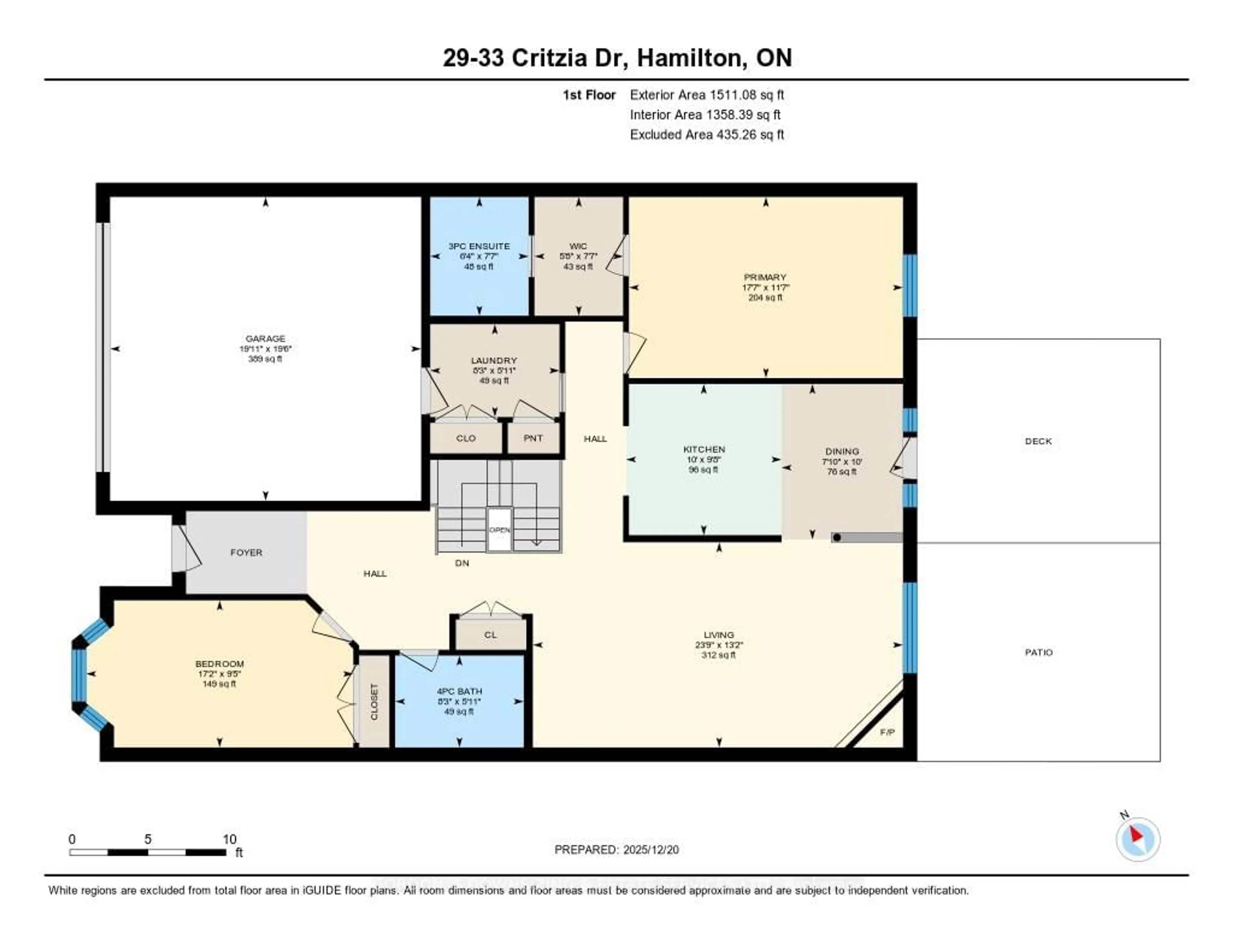 Floor plan for 33 Critzia Dr, Hamilton Ontario L0R 1W0