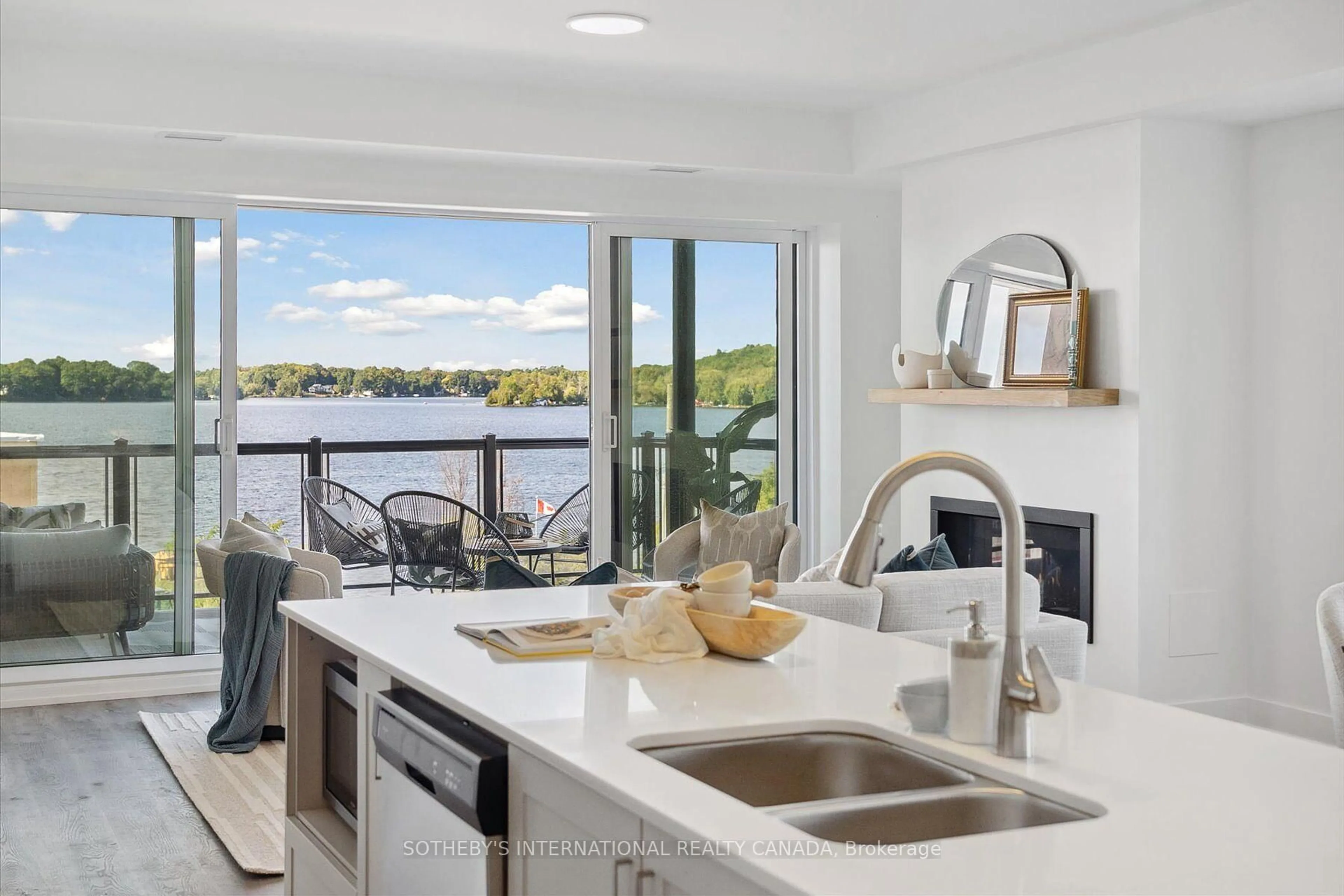 Open concept kitchen, ceramic/tile floor for 19B West St #308, Kawartha Lakes Ontario K0M 1N0