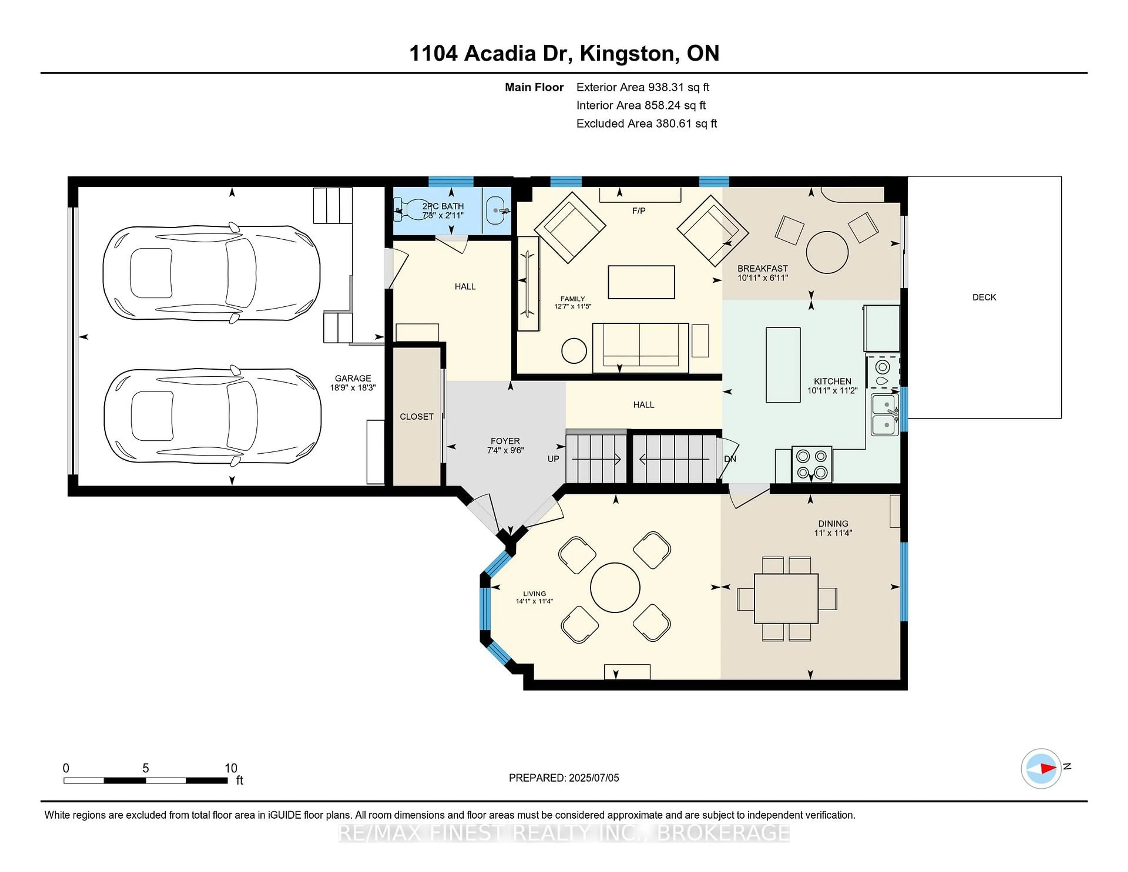 Floor plan for 1104 Acadia Dr, Kingston Ontario K7M 8V7