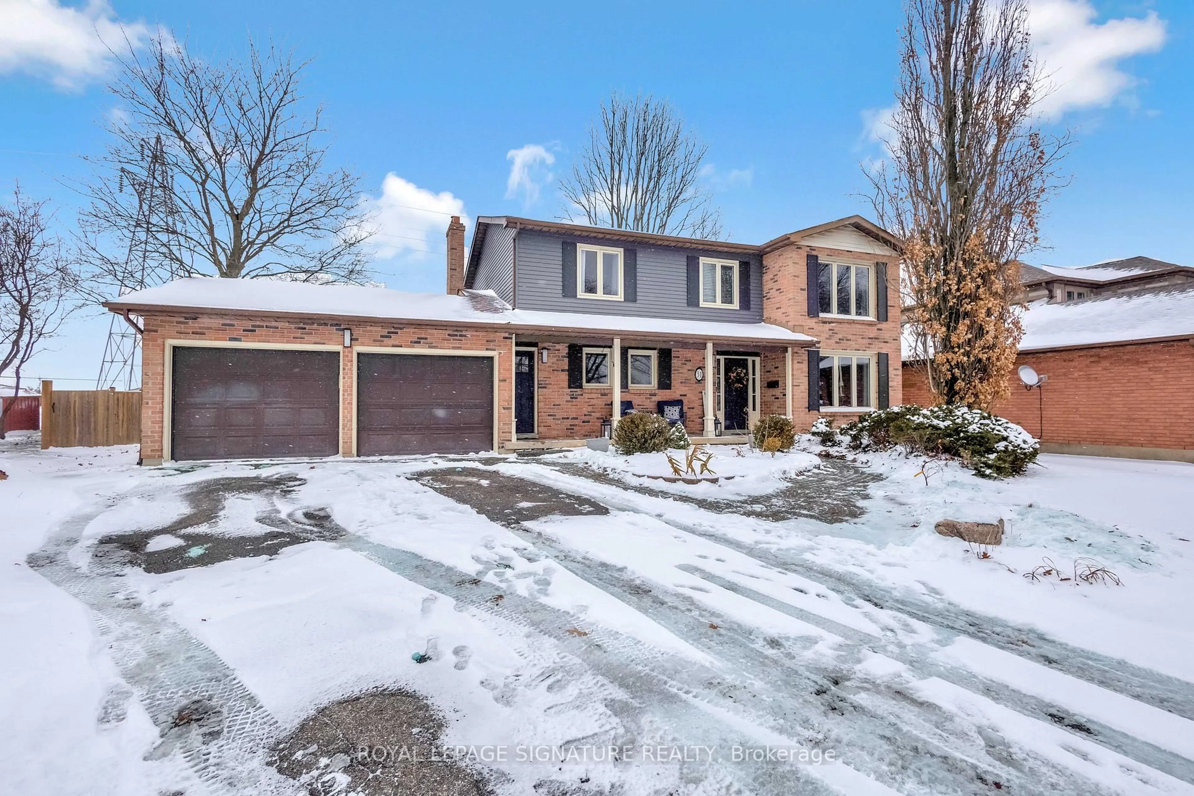 Home with brick exterior material, street for 31 Pioneer Pl, Brantford Ontario N3R 7G7