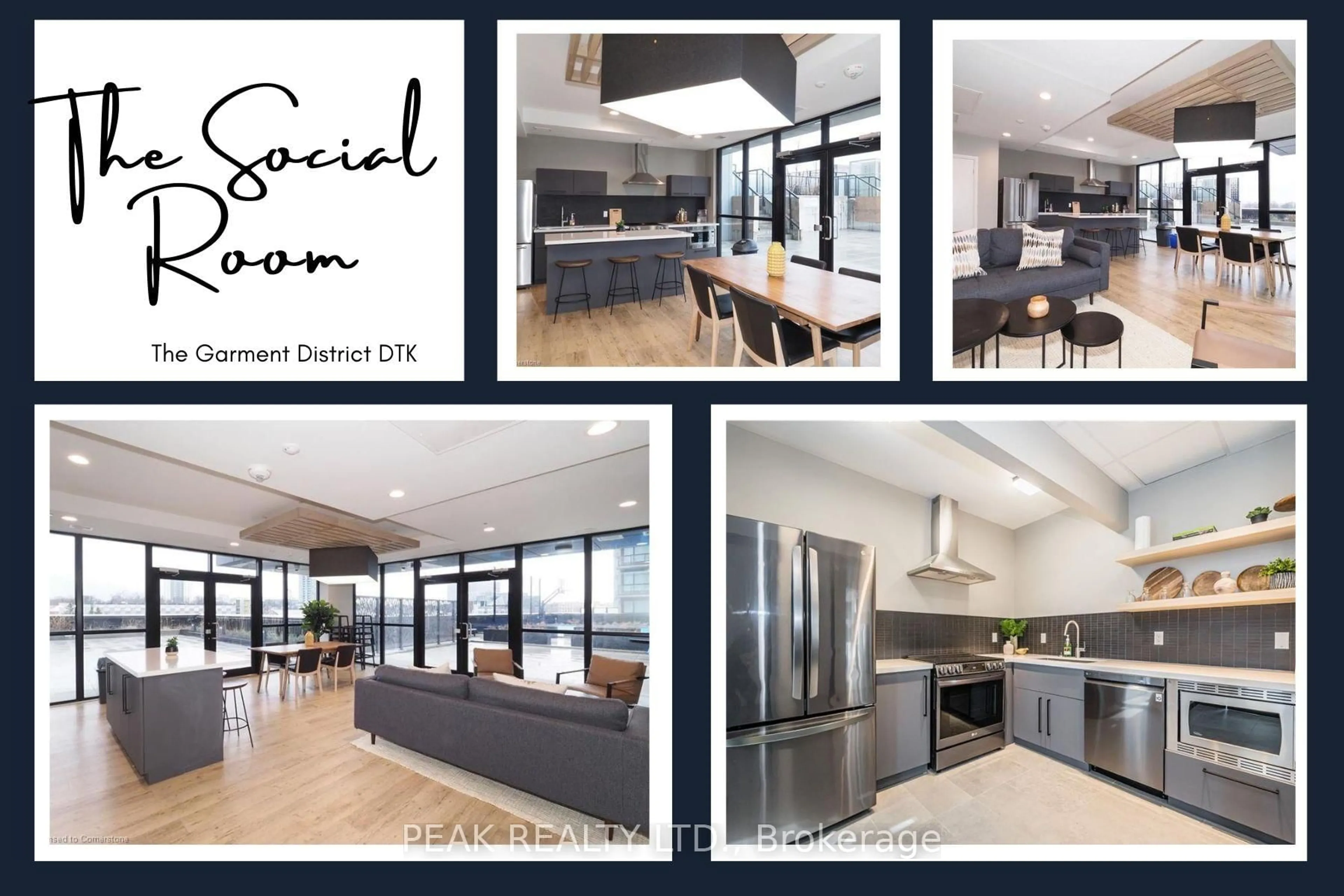 Contemporary kitchen, wood/laminate floor for 108 Garment St #903, Kitchener Ontario N2G 0E2