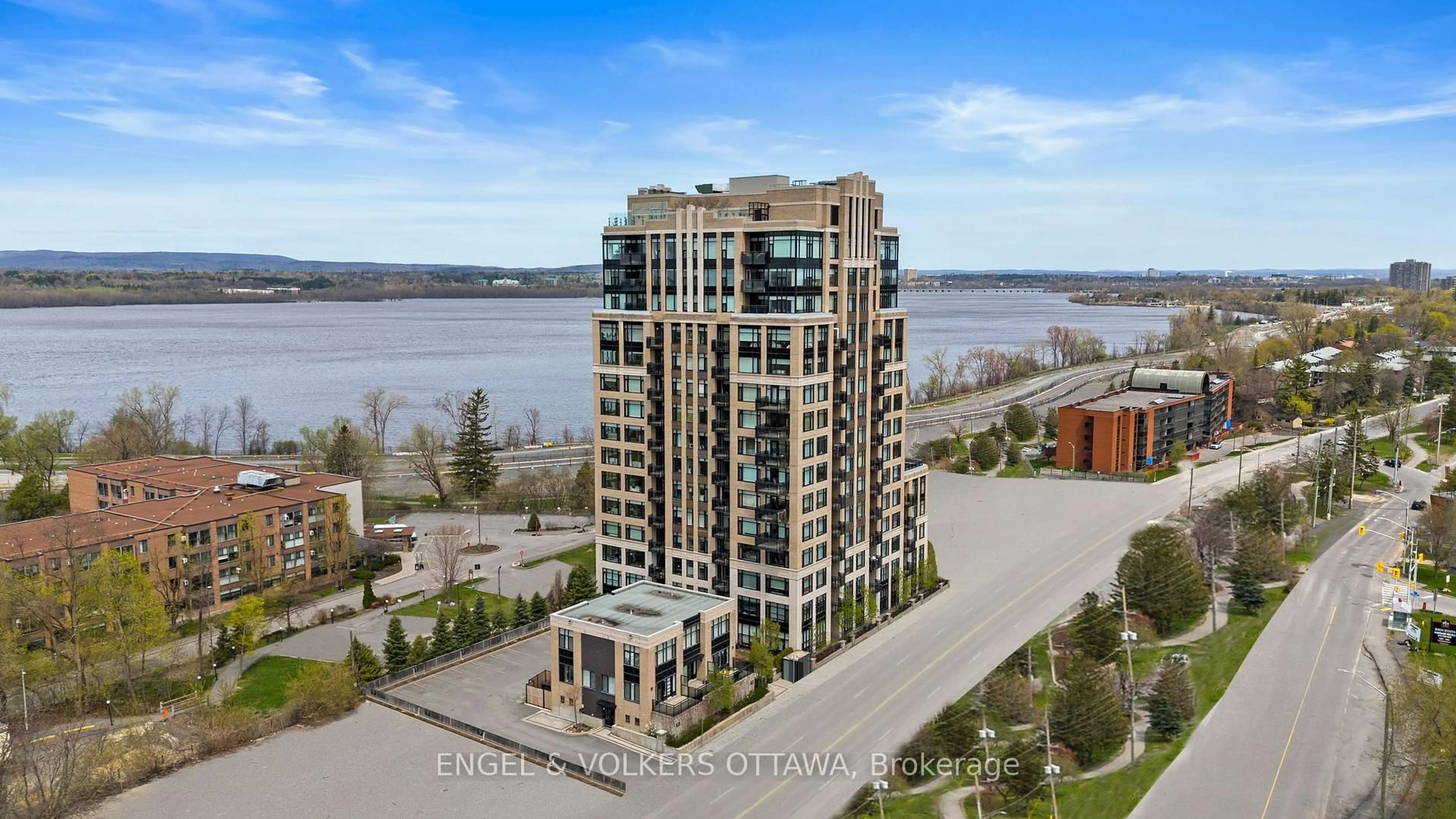 A pic from outside/outdoor area/front of a property/back of a property/a pic from drone, water/lake/river/ocean view for 75 Cleary Ave #102, Ottawa Ontario K2A 1R8
