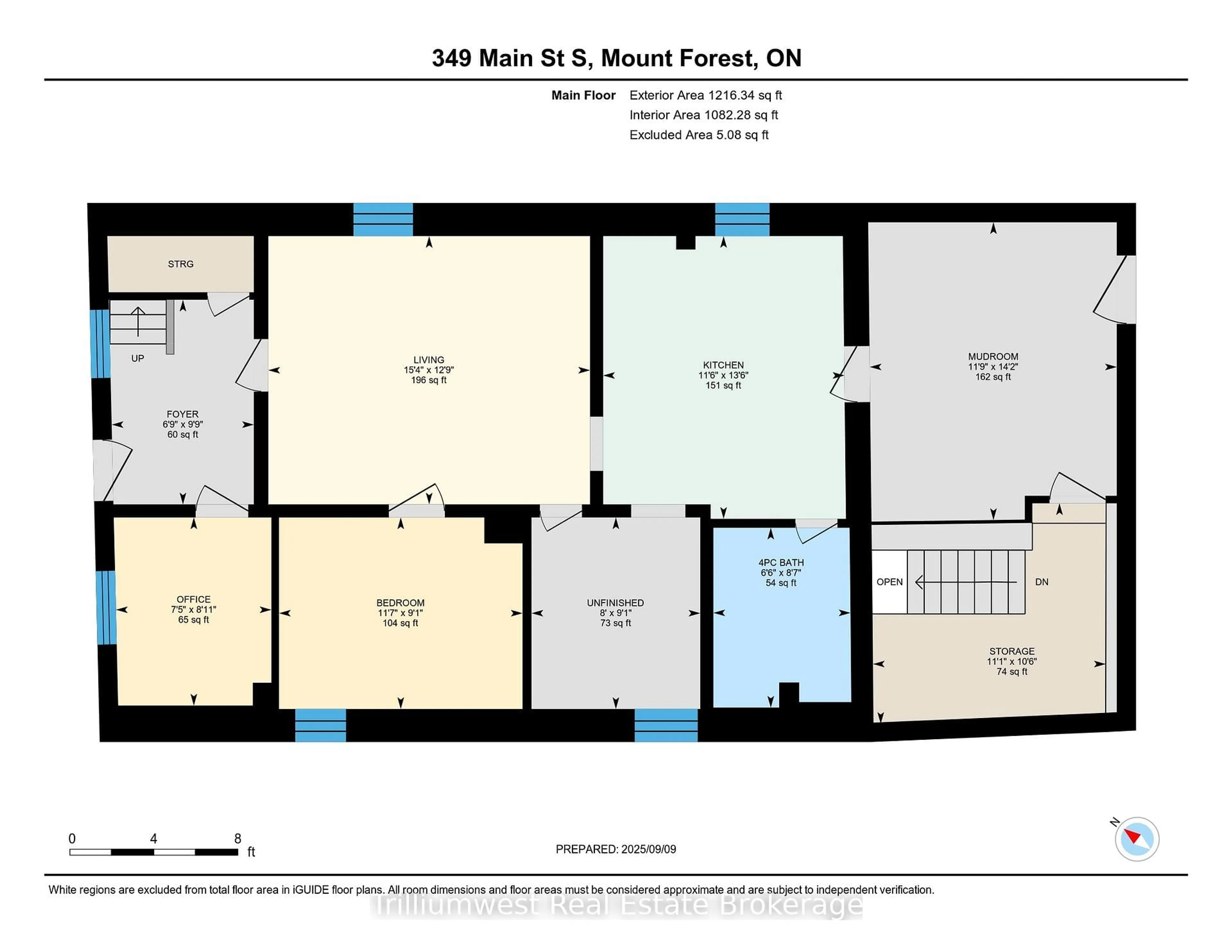 Floor plan for 349 Main St, Wellington North Ontario N0G 2L0