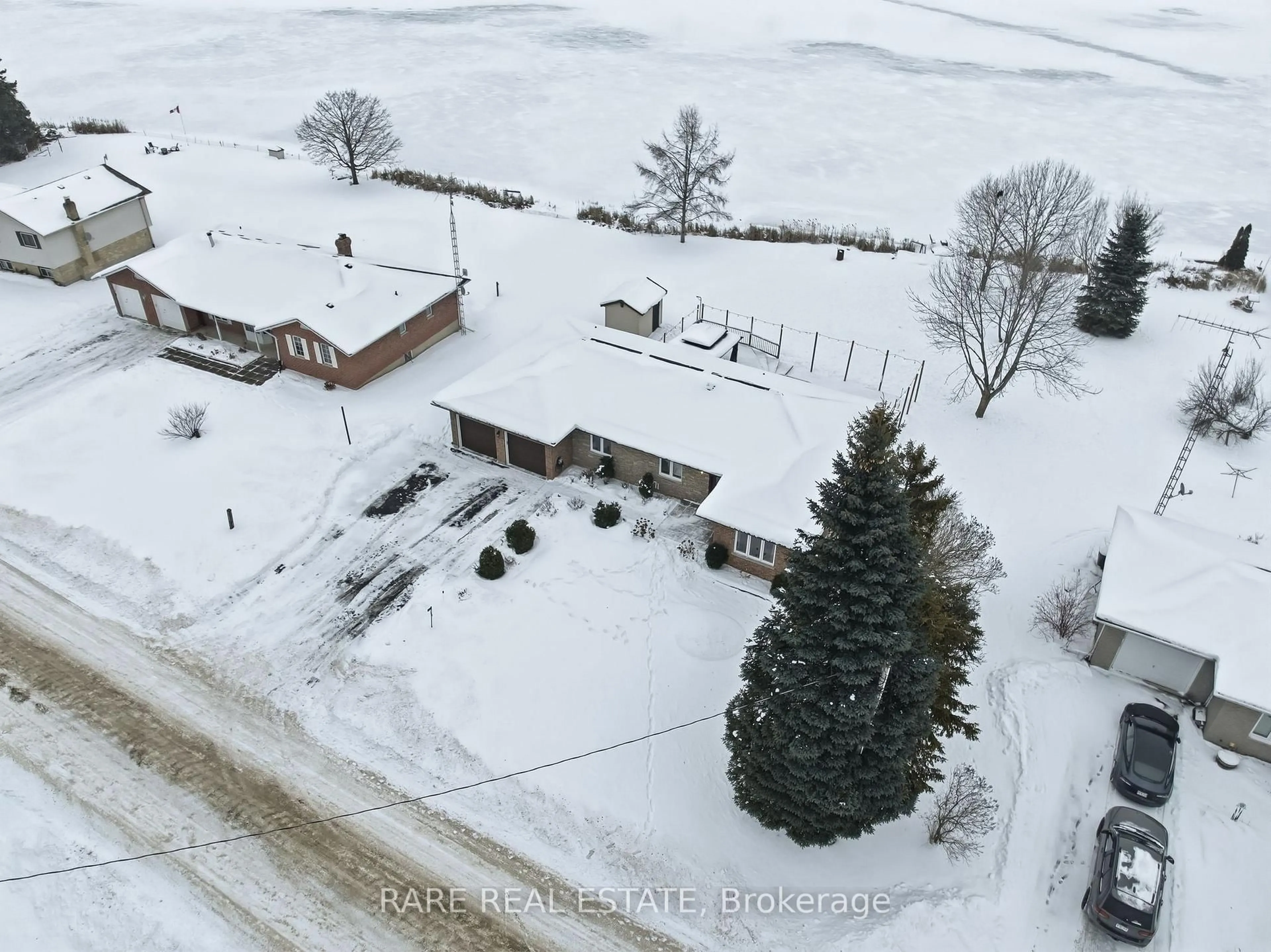 A pic from outside/outdoor area/front of a property/back of a property/a pic from drone, building for 86 O'Reilly Lane, Kawartha Lakes Ontario K0M 2C0