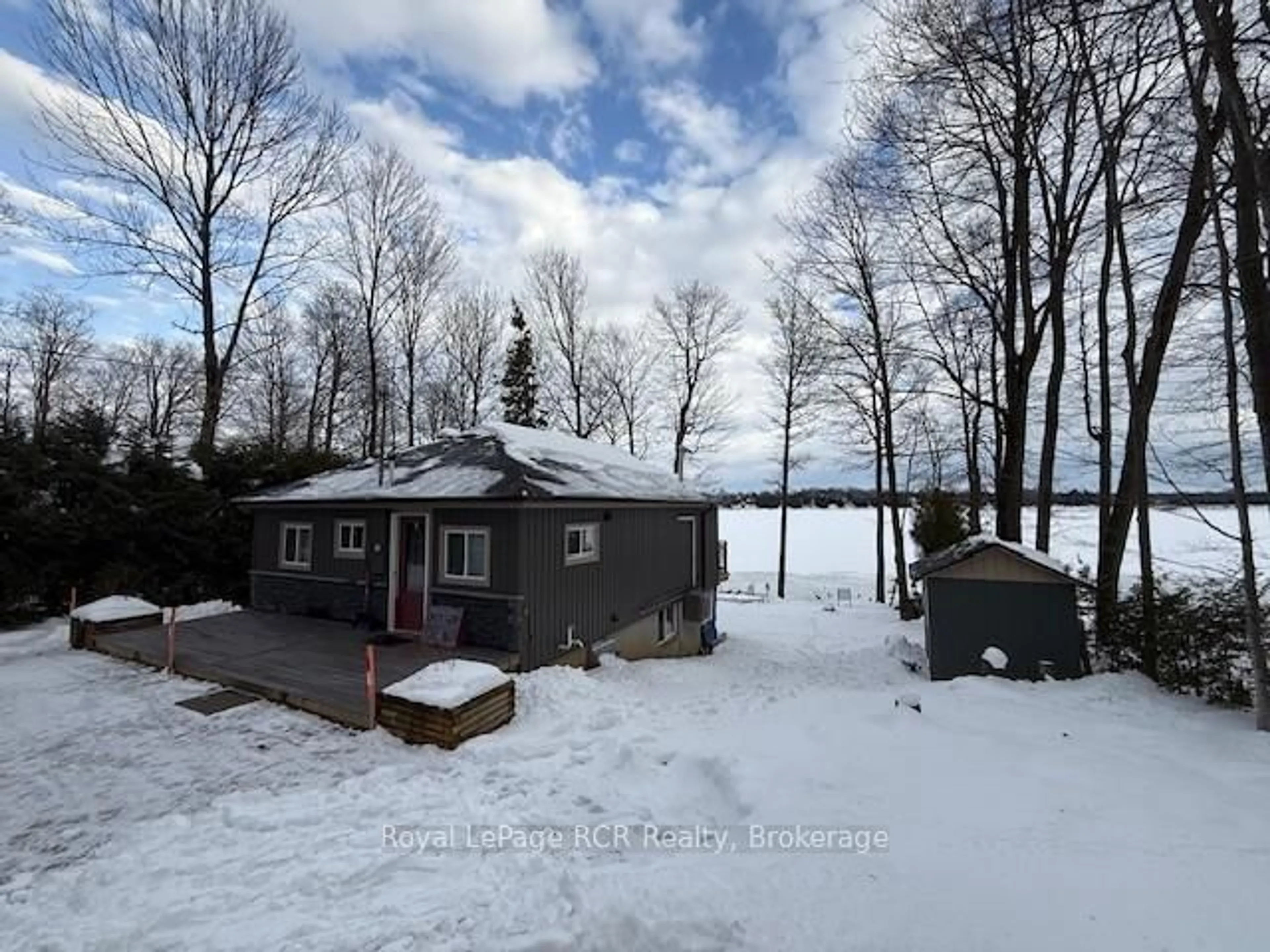 A pic from outside/outdoor area/front of a property/back of a property/a pic from drone, water/lake/river/ocean view for 173 MacDonalds Rd, Grey Highlands Ontario N0C 1E0