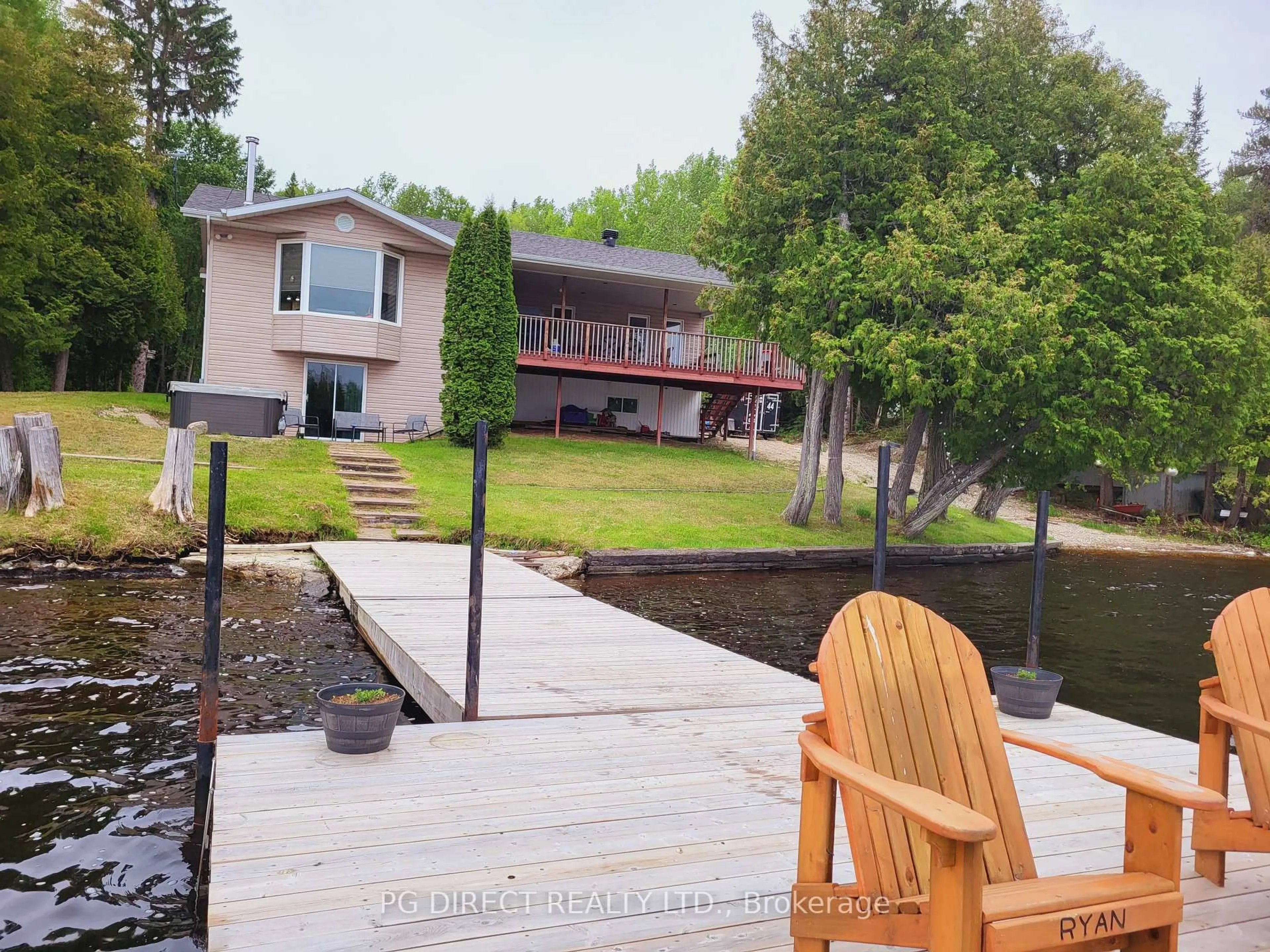 A pic from outside/outdoor area/front of a property/back of a property/a pic from drone, water/lake/river/ocean view for Lot 14 Camp 25 Rd, Greenstone Ontario P0T 2A0
