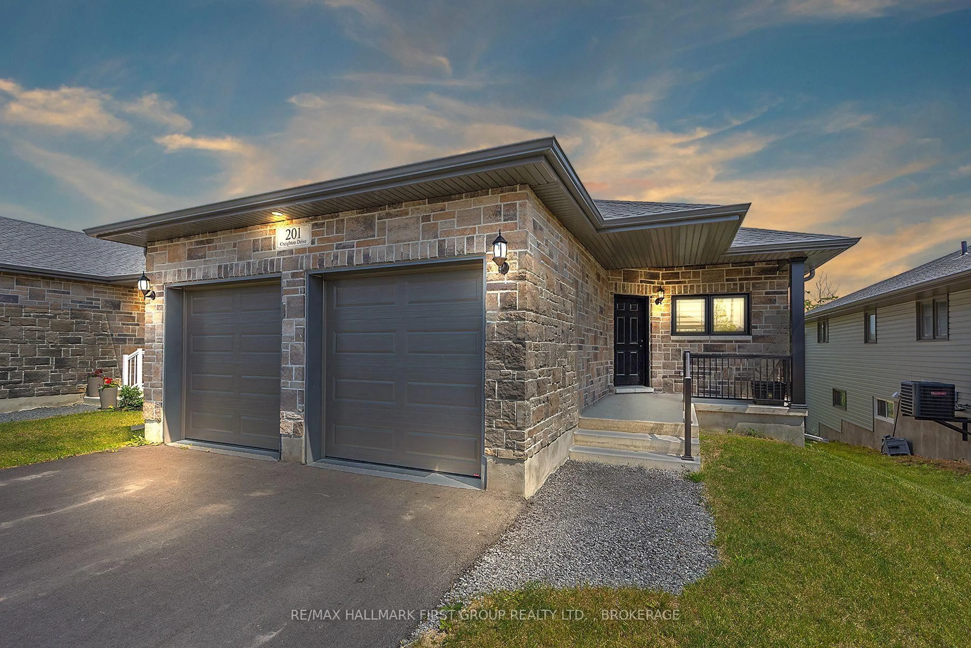 Home with brick exterior material, street for 201 Creighton Dr, Bissett Creek Ontario K0H 2H0