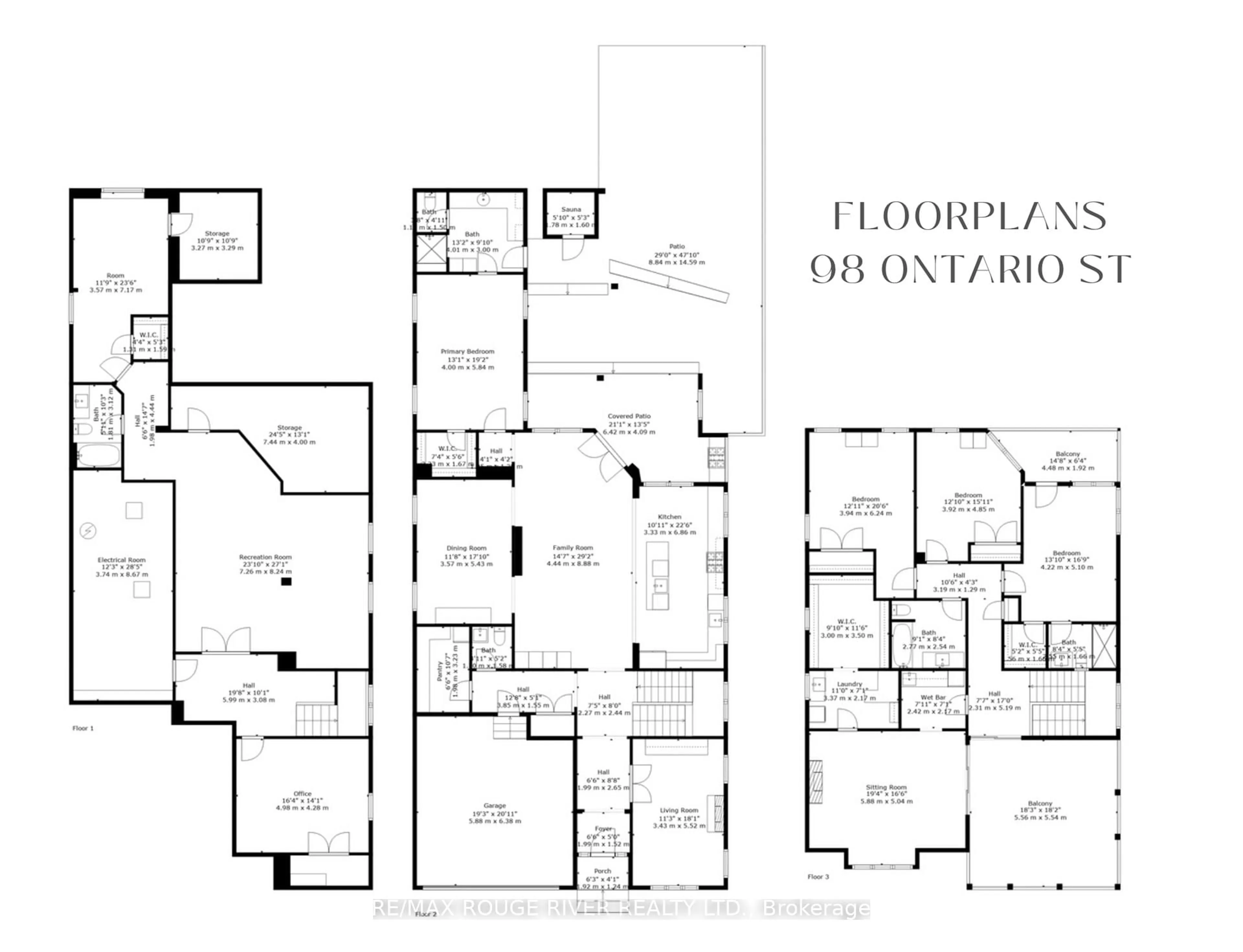 Floor plan for 98 Ontario St, Cobourg Ontario K9A 3B3