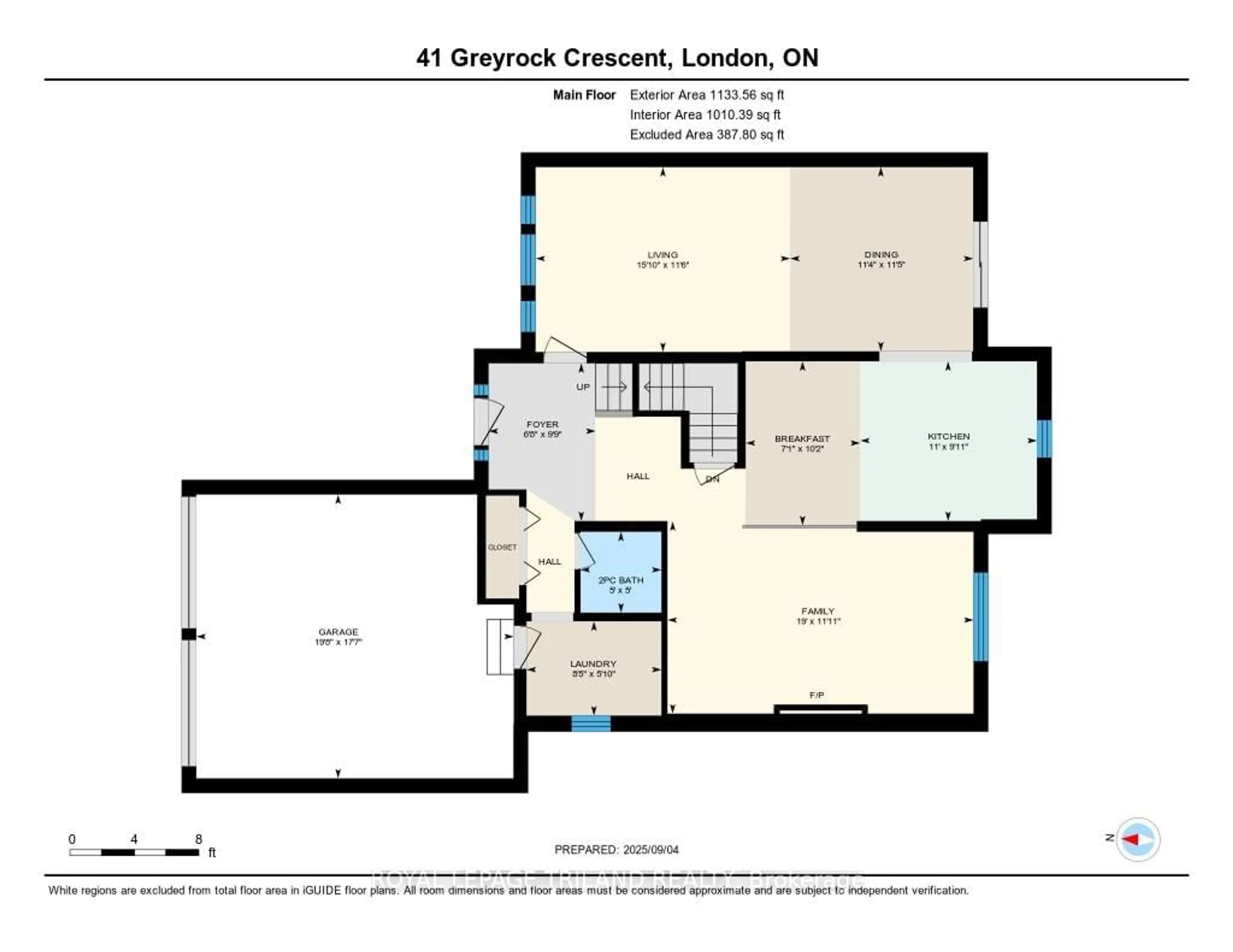 Floor plan for 41 Greyrock Cres, London East Ontario N5Y 6L4