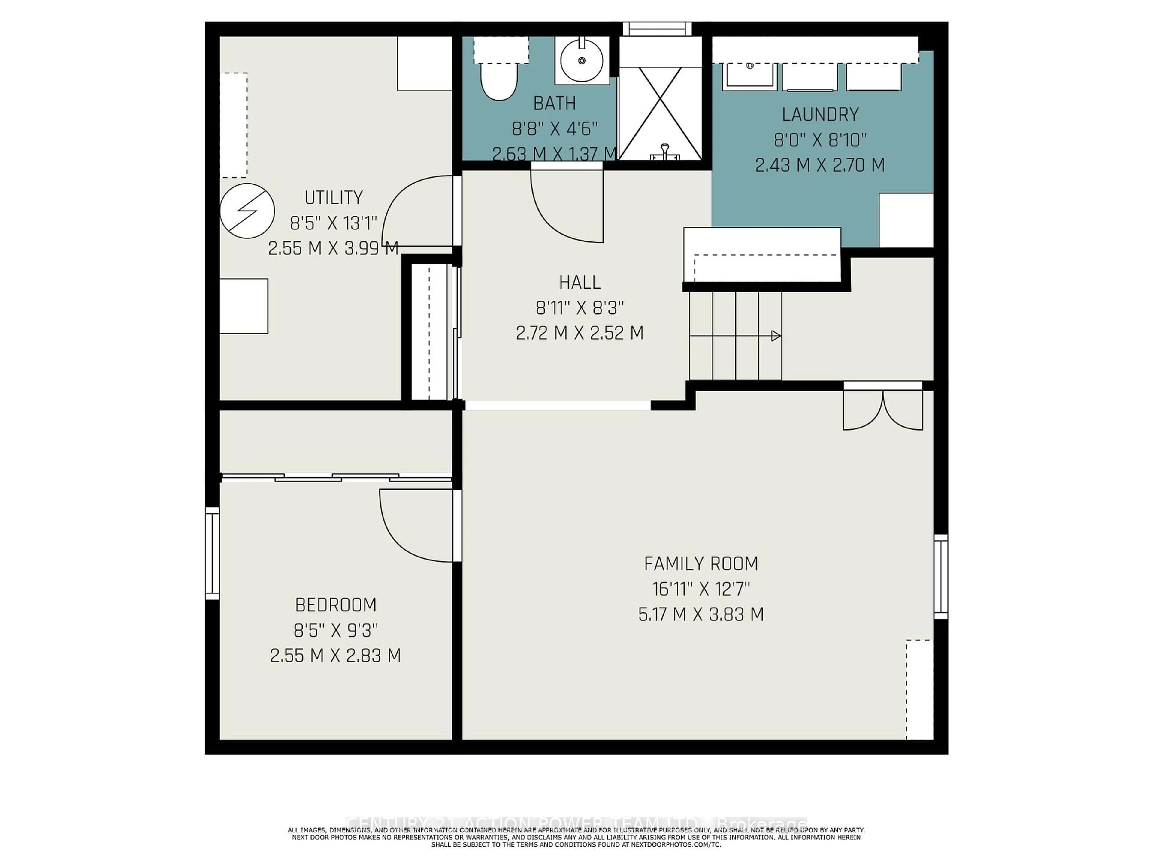 Floor plan for 1318 Brookline Ave, Ottawa Ontario K1V 6S3