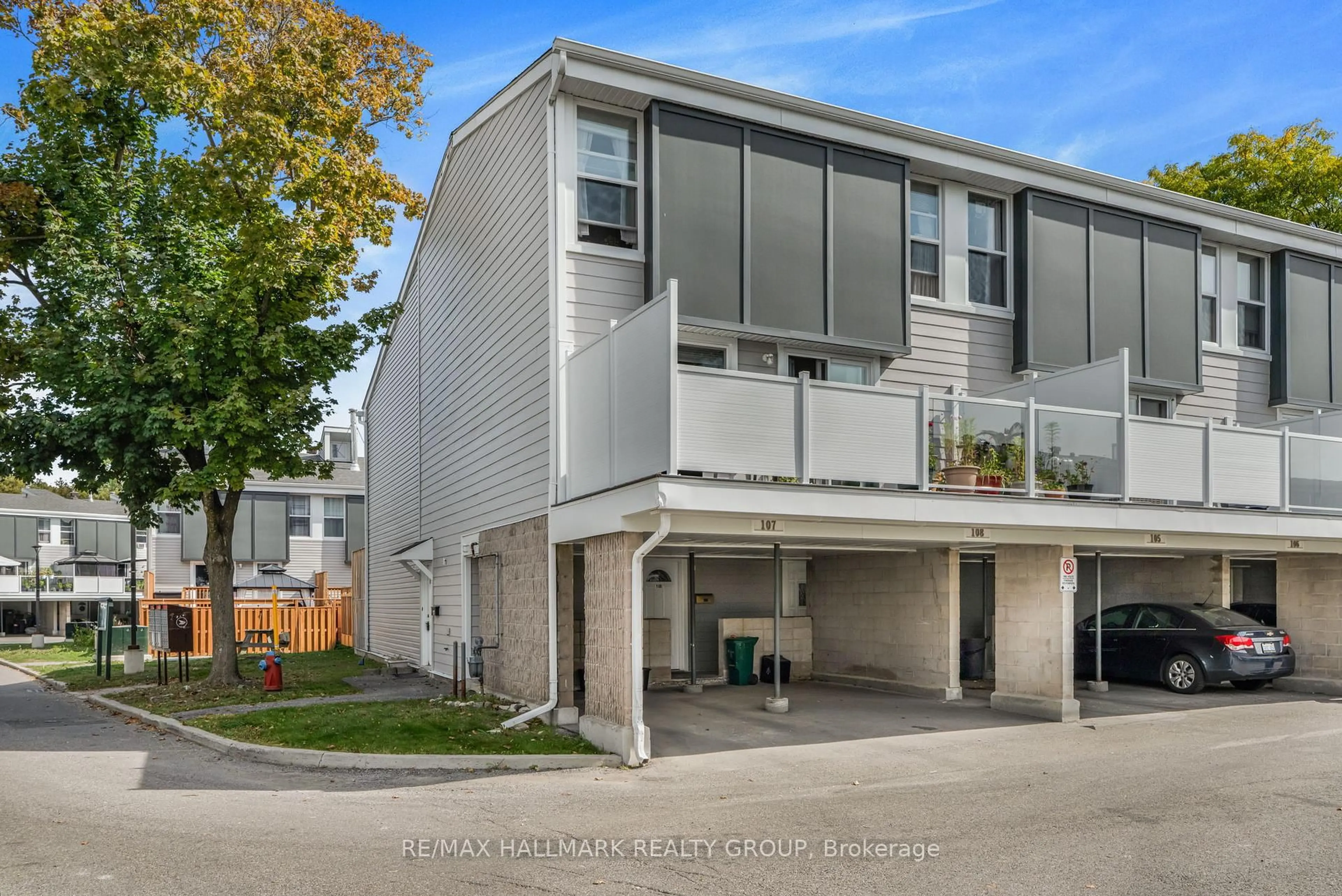 Home with vinyl exterior material, street for 3445 UPLANDS Dr #107, Ottawa Ontario K1V 9N5
