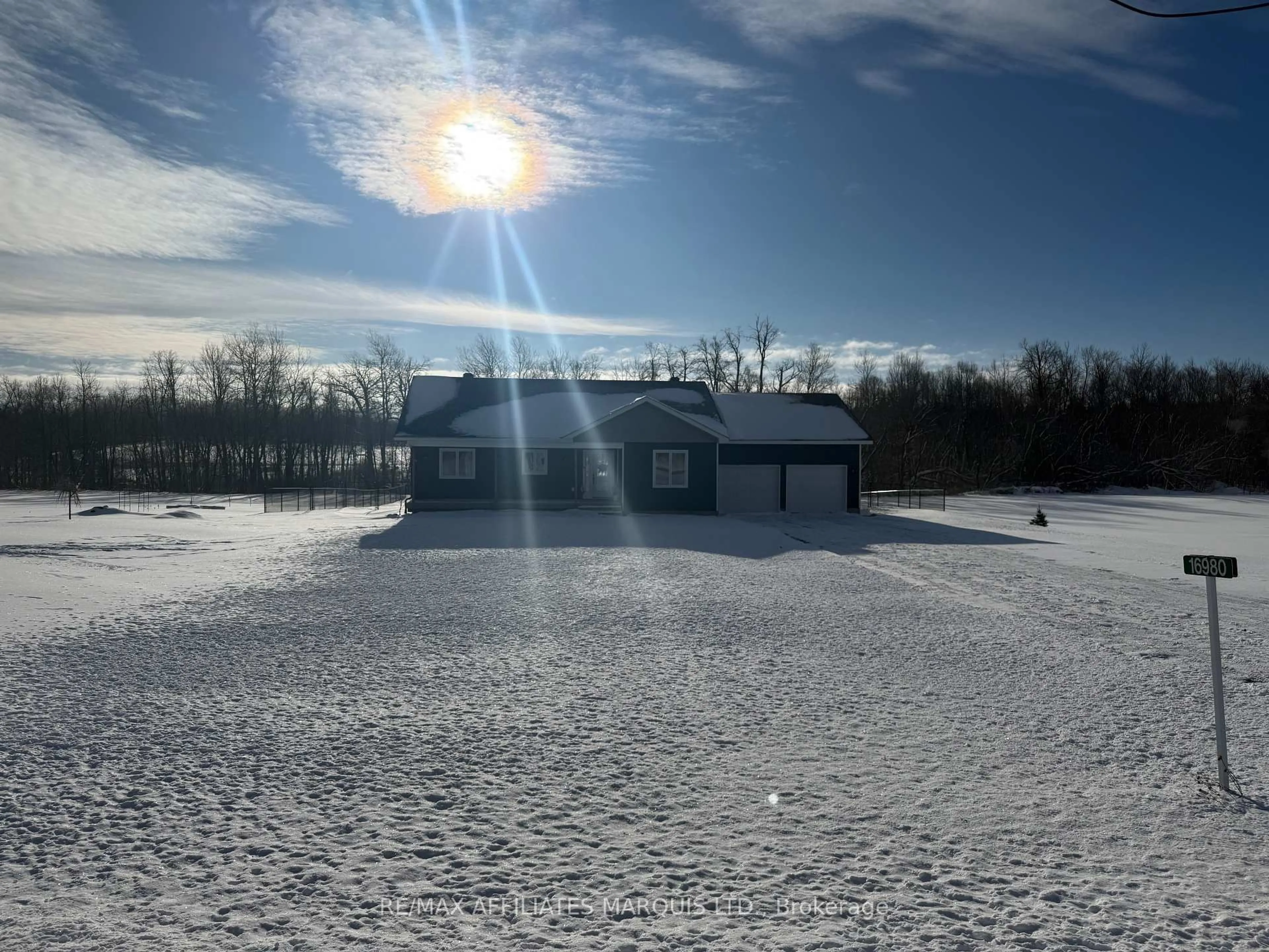 A pic from outside/outdoor area/front of a property/back of a property/a pic from drone, water/lake/river/ocean view for 16980 Valade Rd, South Stormont Ontario K0C 2A0
