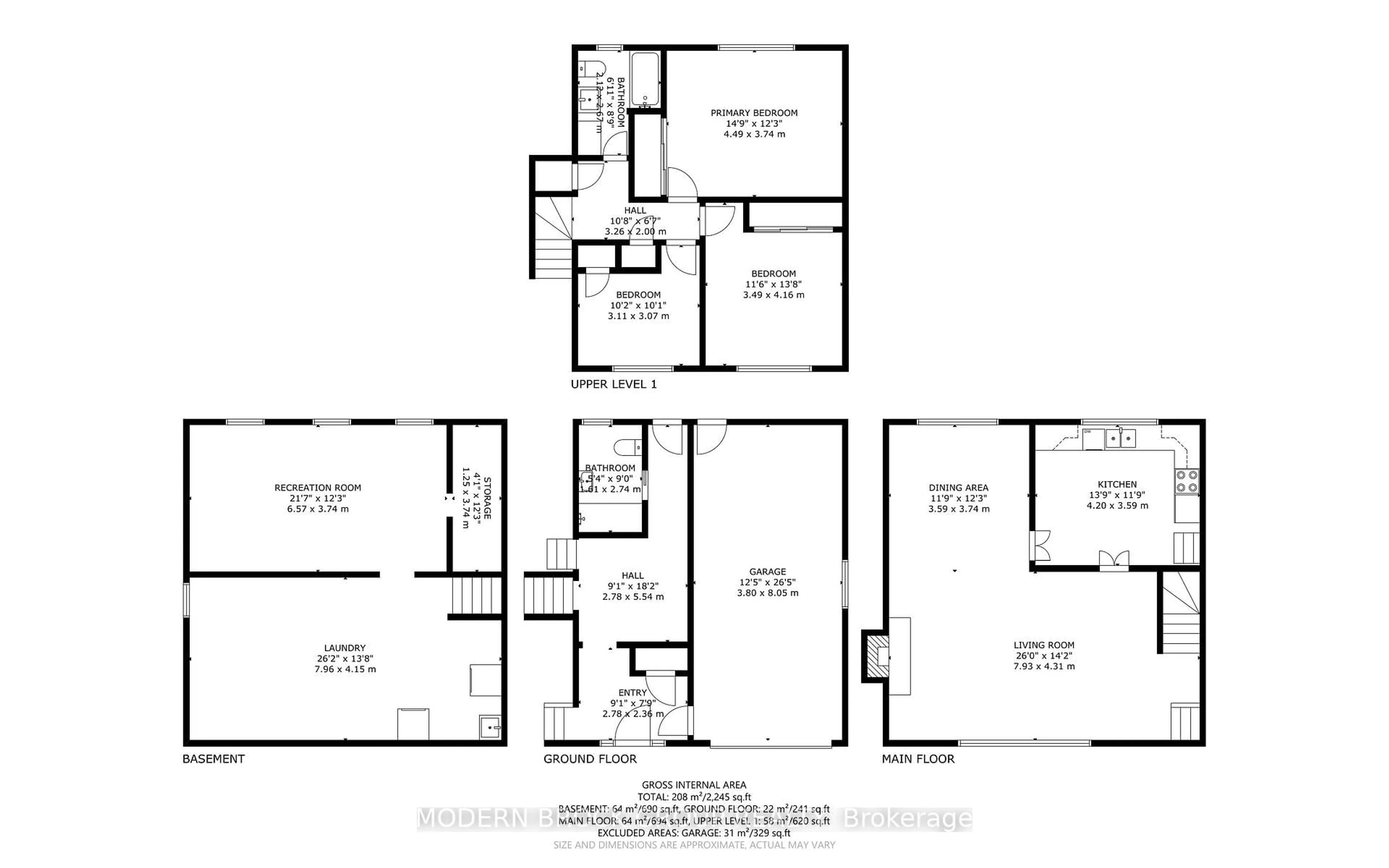 Floor plan for 2 Woodlawn Pl, Brockville Ontario K6V 2Z2