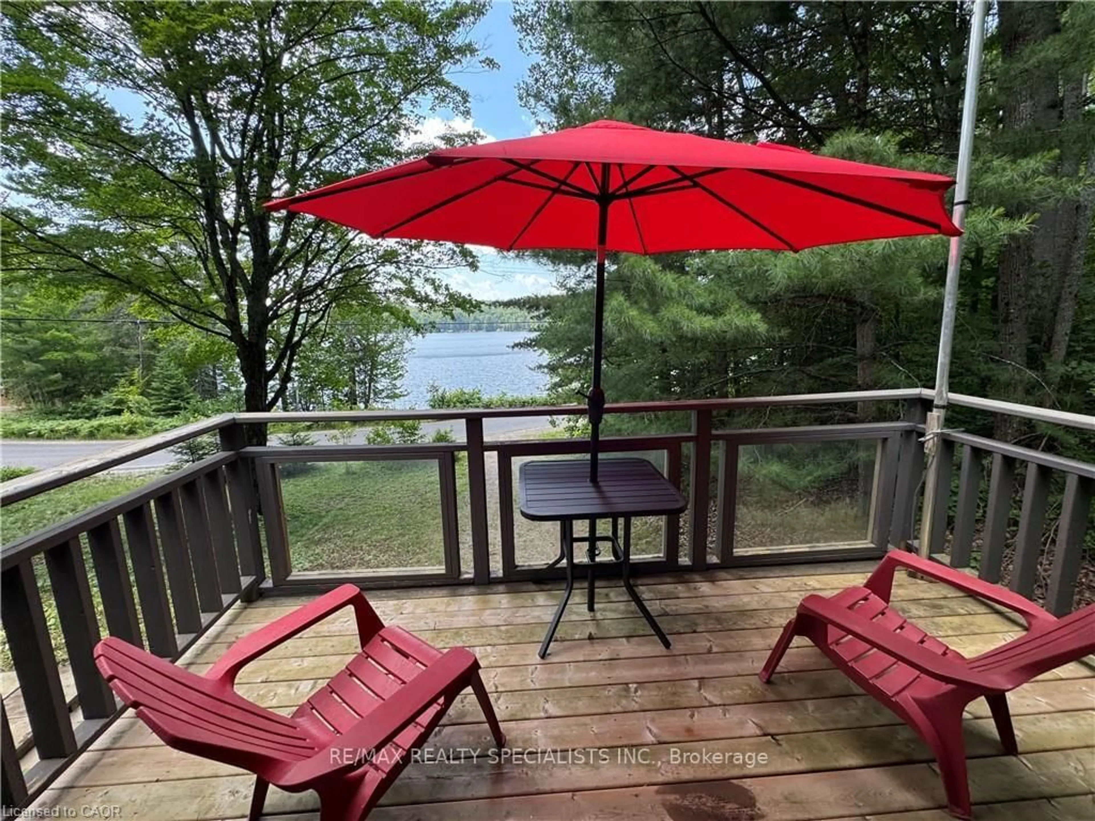Patio, water/lake/river/ocean view for 5803 Haliburton Lake Rd, Dysart et al Ontario K0M 1S0