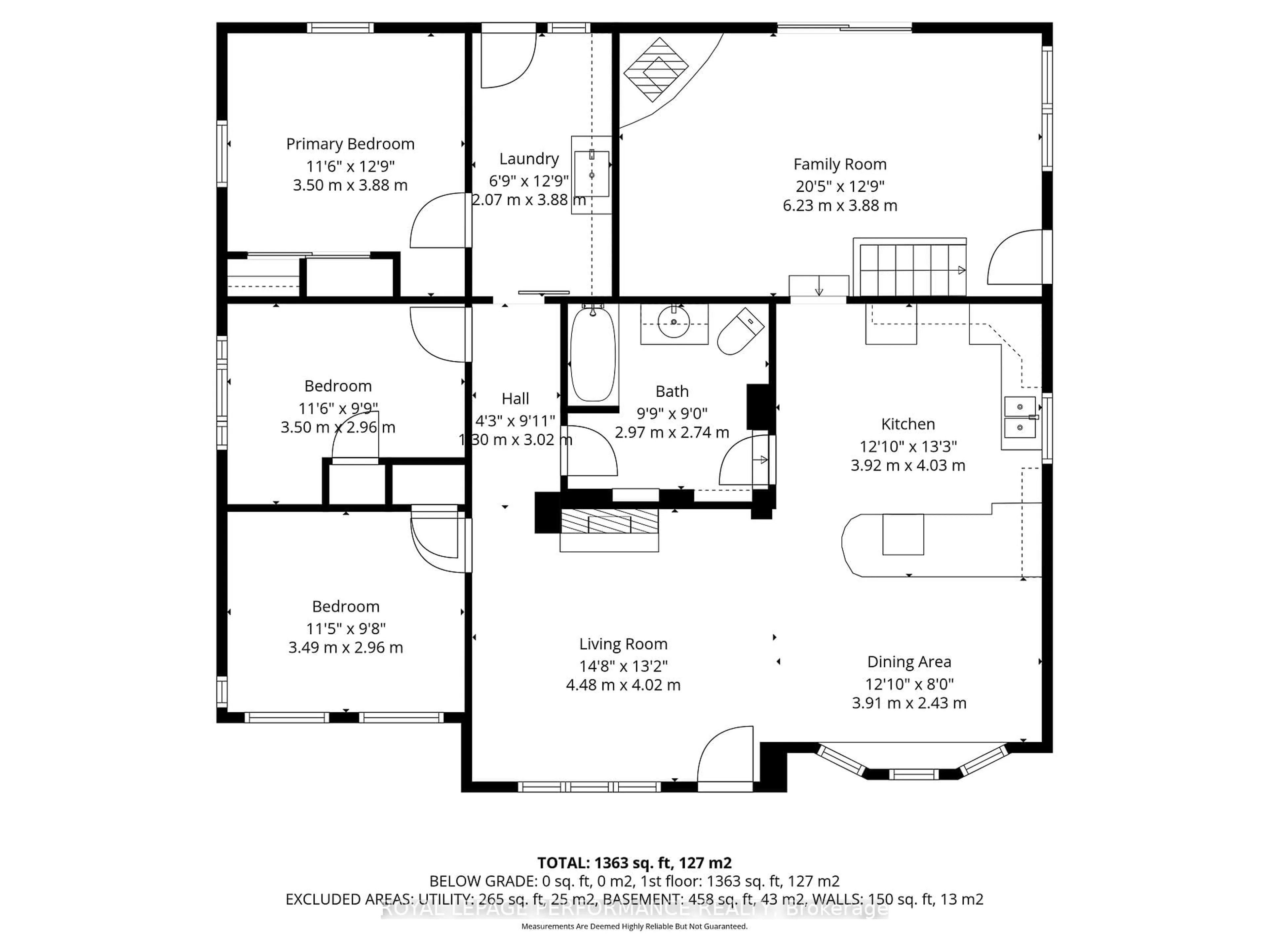Floor plan for 724 St Antoine St, Cornwall Ontario K6H 7G9