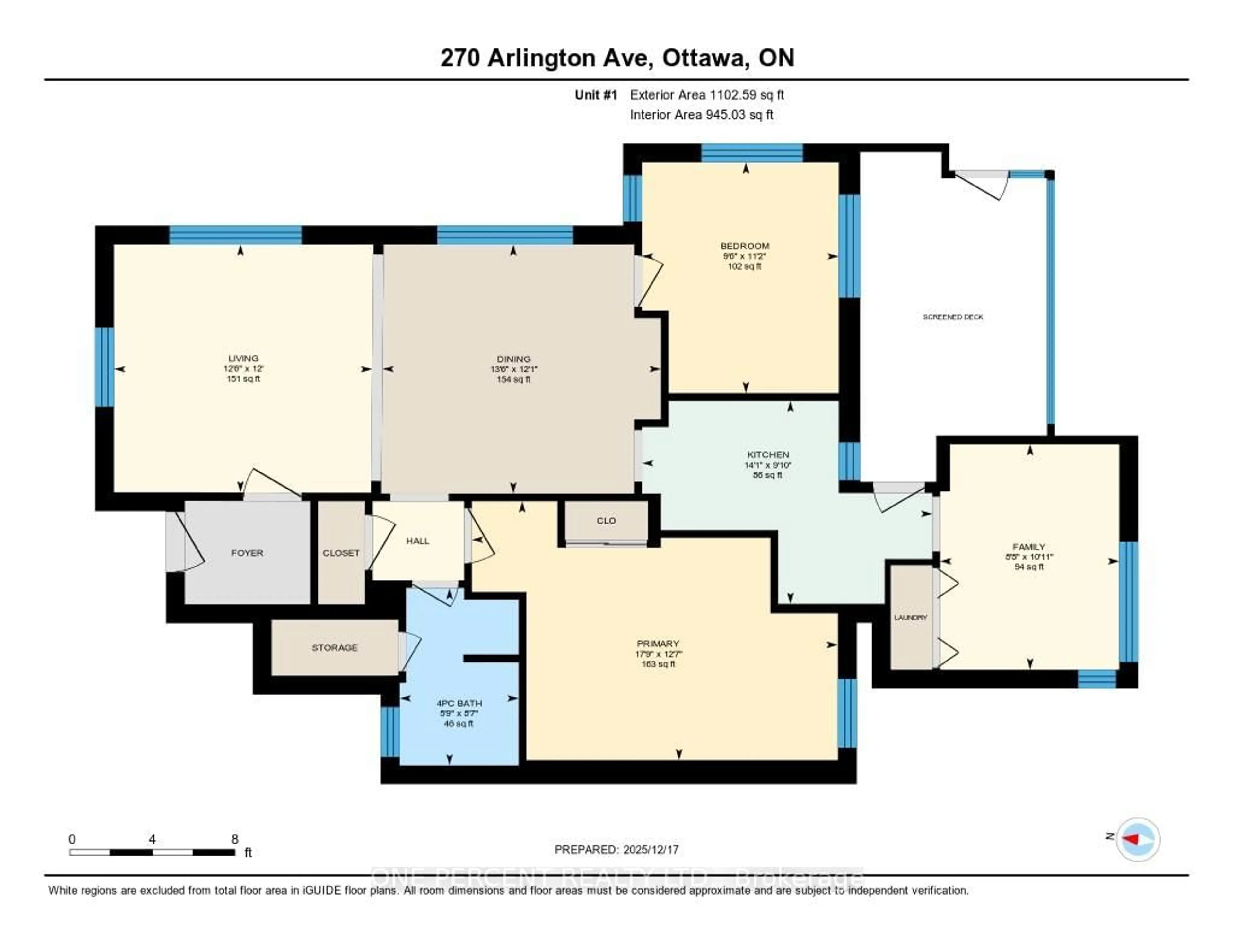 Floor plan for 270 Arlington Ave, Ottawa Ontario K1R 5T2