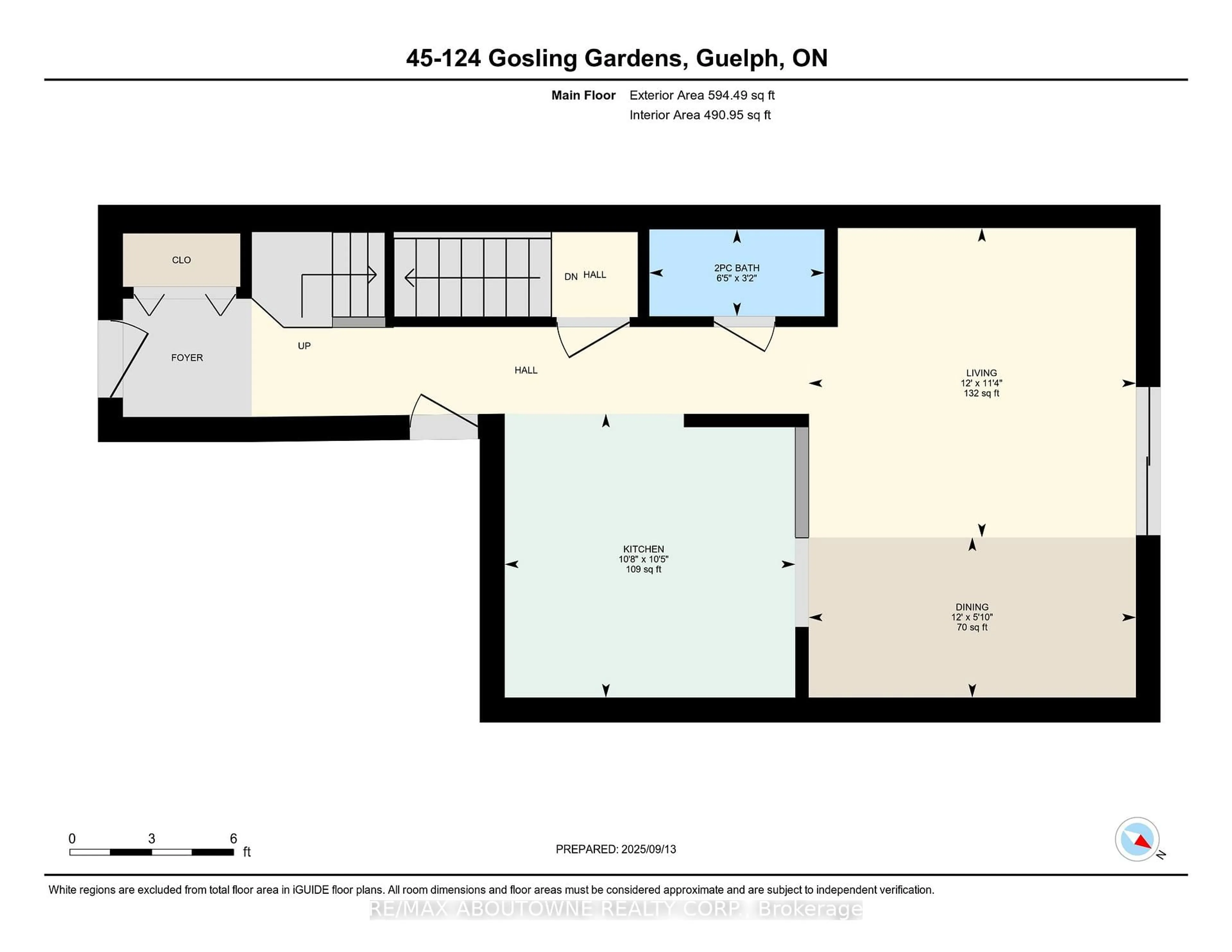 Floor plan for 124 Gosling Gdns #45, Guelph Ontario N1G 5K6