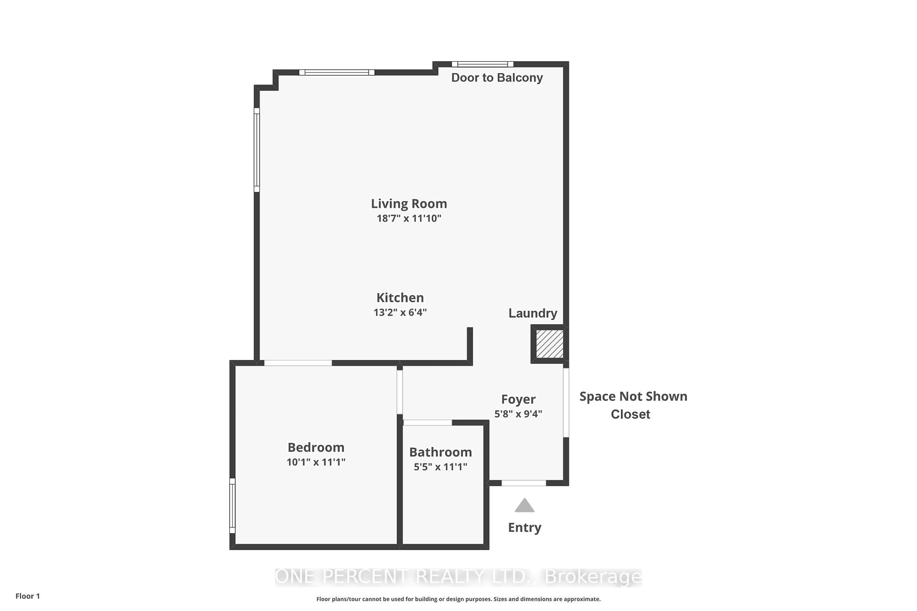 Floor plan for 235 Kent St #1112, Ottawa Ontario K2P 1Z9